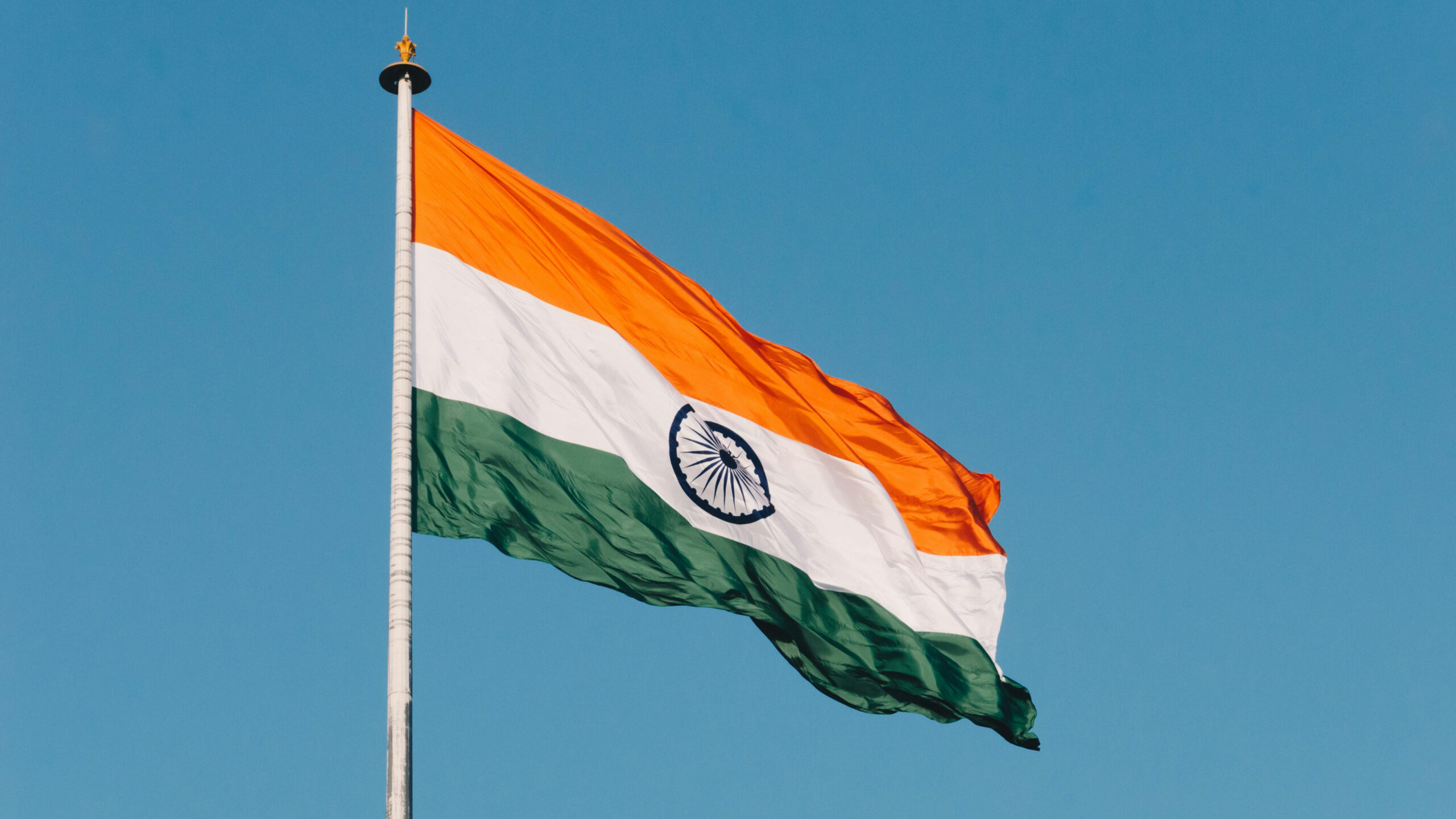 Indian flag, Proud symbol, National pride, Vibrant colors, 2560x1440 HD Desktop