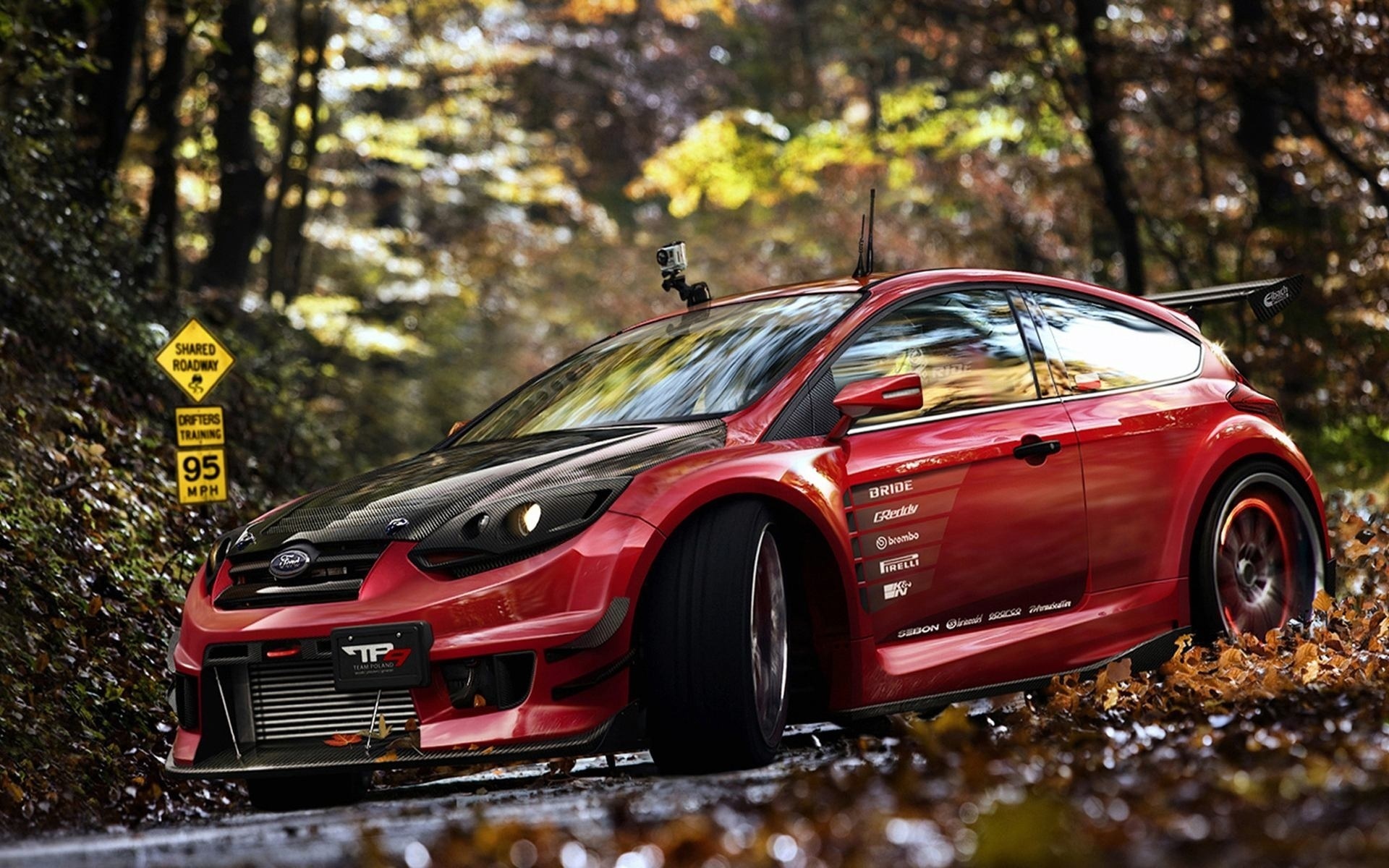 Ford Fiesta Tuning, Drifting Serpentine, Autumn Vibes, Customized Ride, 1920x1200 HD Desktop