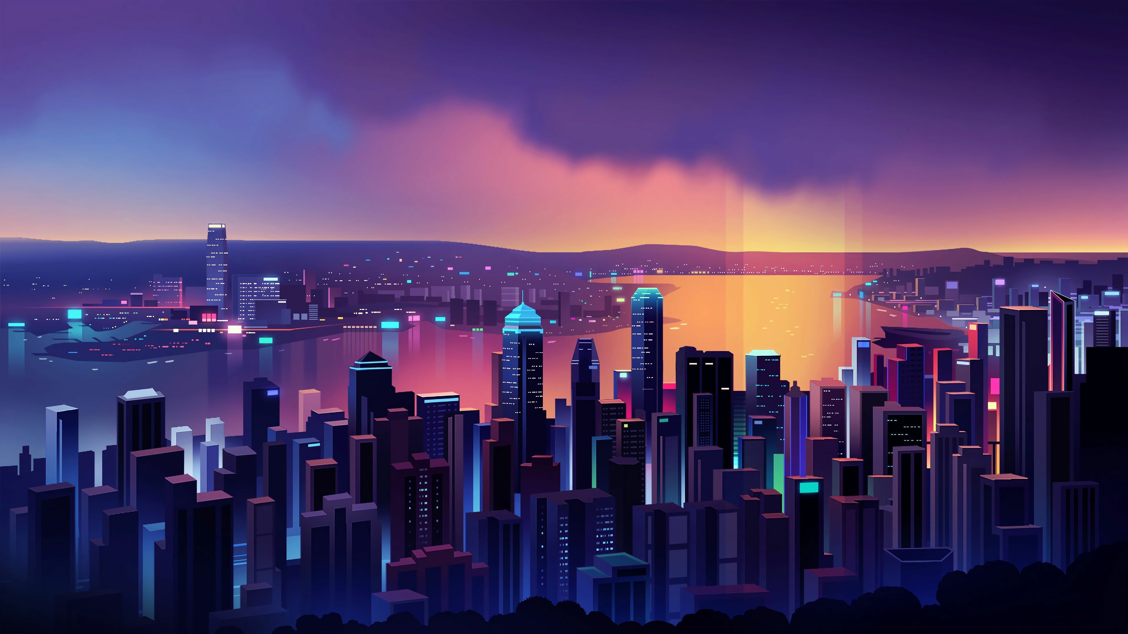 Hong Kong, Neon Wallpaper, 3840x2160 4K Desktop