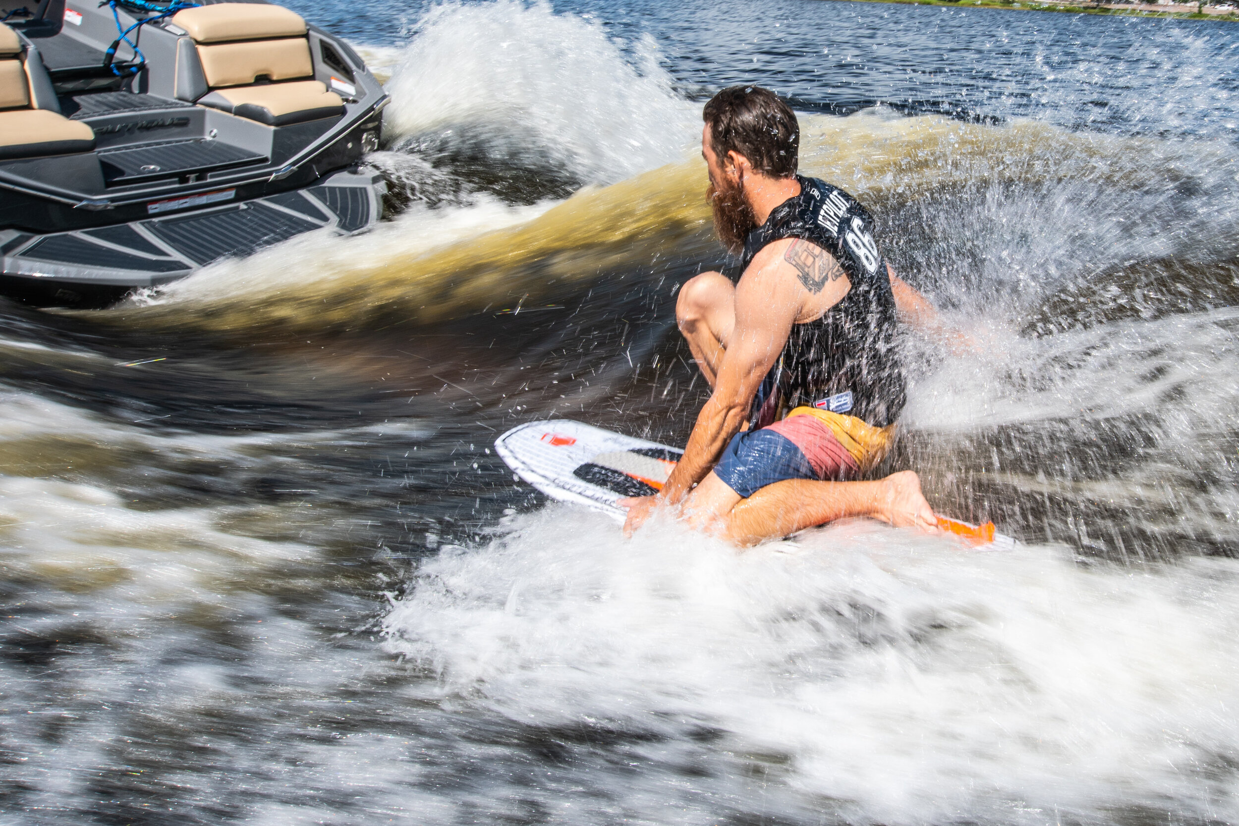 Wakesurfing, Board control, Nick Belmont's art, Navigating waves, 2500x1670 HD Desktop