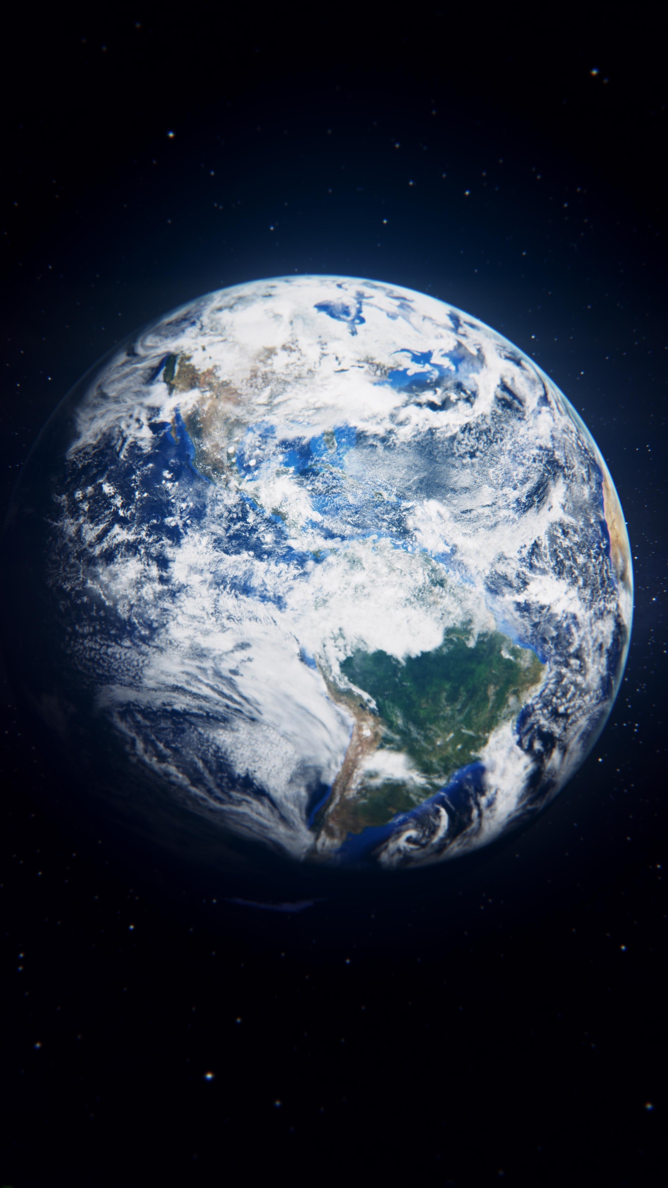 Earth view, Space 8k, Sony Xperia X, HD, 2160x3840 4K Phone