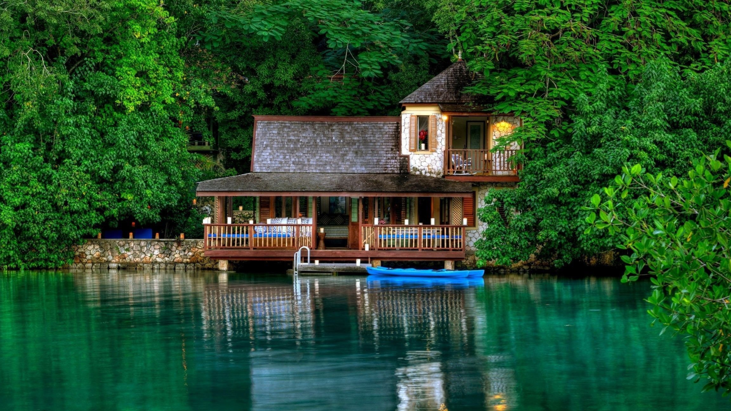 Lake House, Houses Wallpaper, 2560x1440 HD Desktop