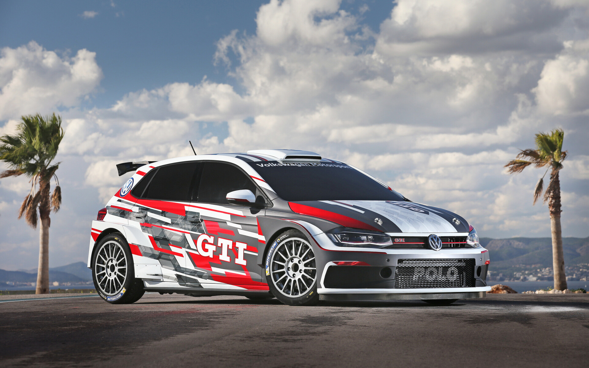 Volkswagen Polo GTI, Widescreen desktop wallpaper, Sporty hatchback, Dynamic performance, 1920x1200 HD Desktop