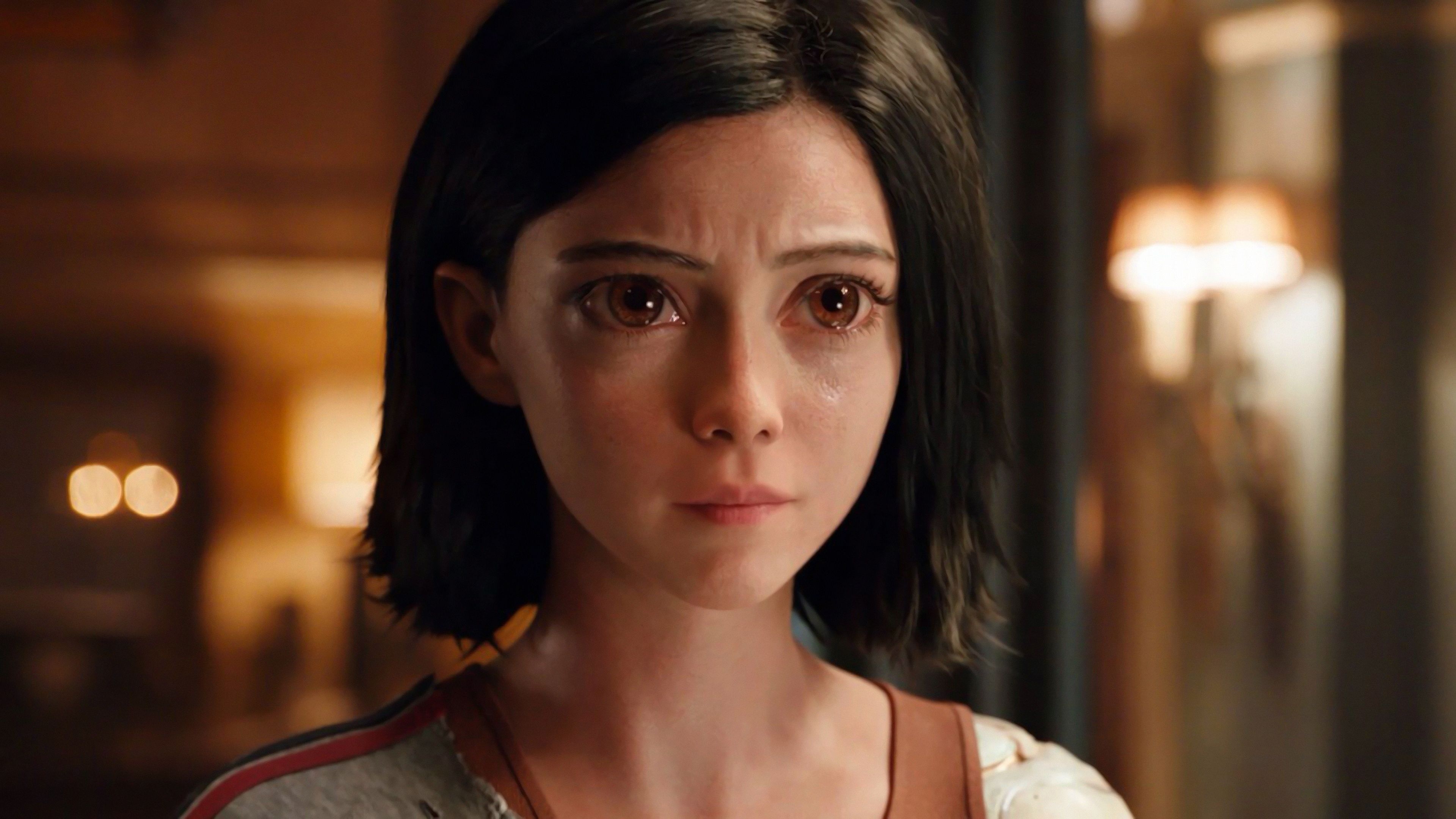 Alita Battle Angel, Rosa Salazar, 4K wallpaper, Manga adaptation, 3840x2160 4K Desktop