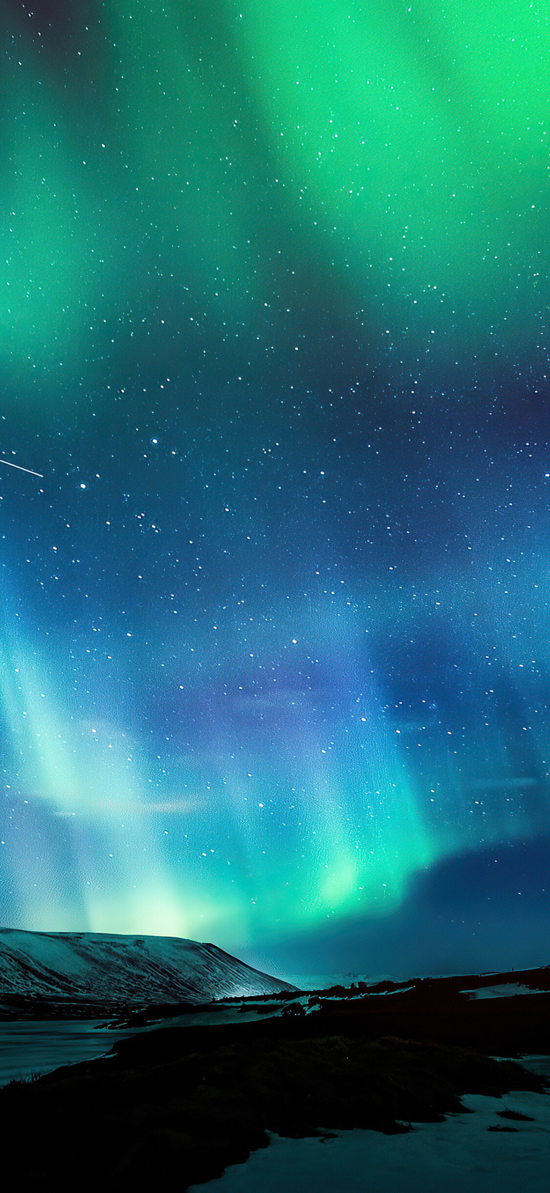 Aurora Borealis, Celestial lights, Vibrant visuals, Breathtaking wallpapers, 1130x2440 HD Phone