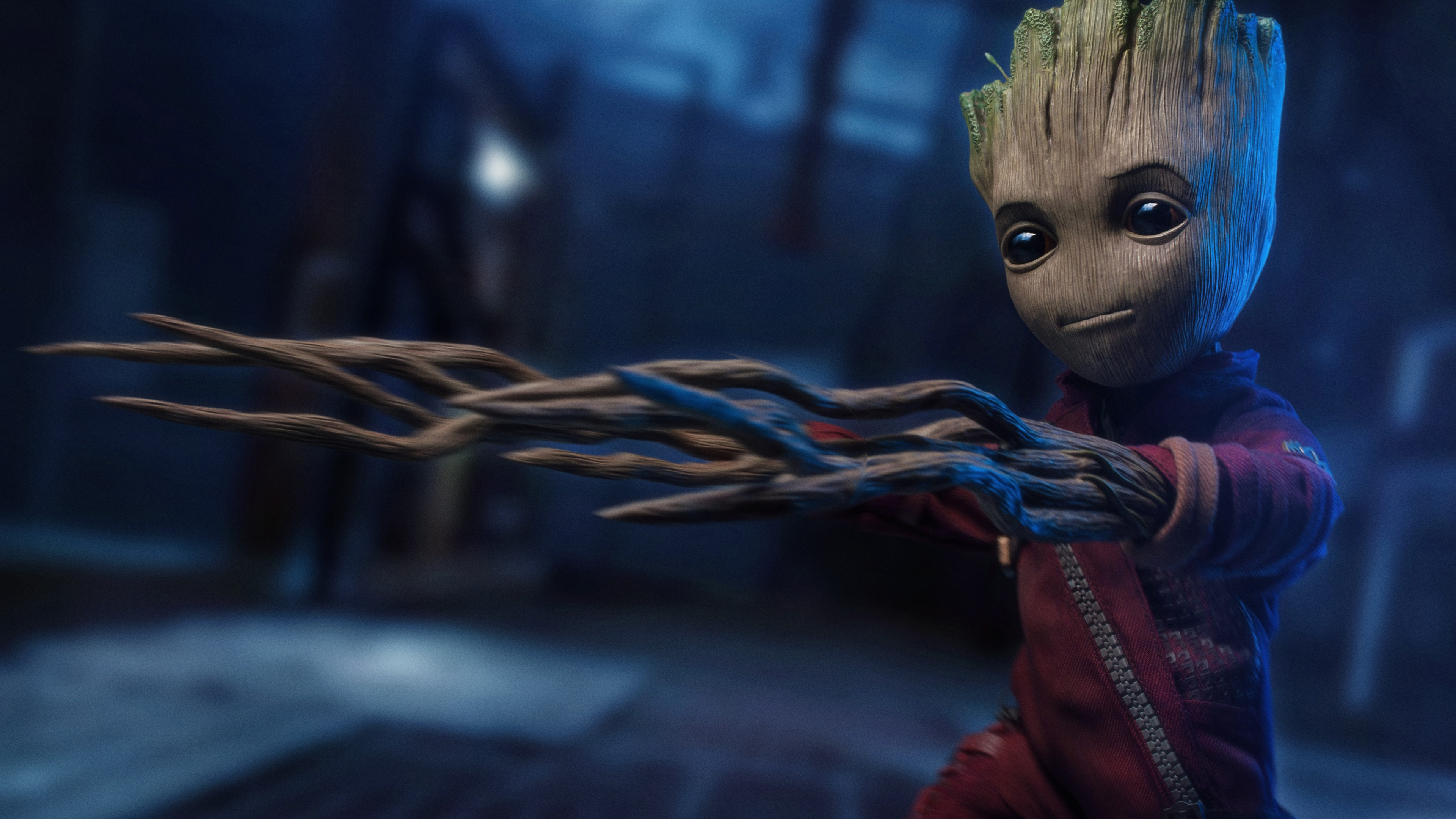 4K Baby Groot background, Wallpaper, High resolution, Adorable Marvel character, 3840x2160 4K Desktop