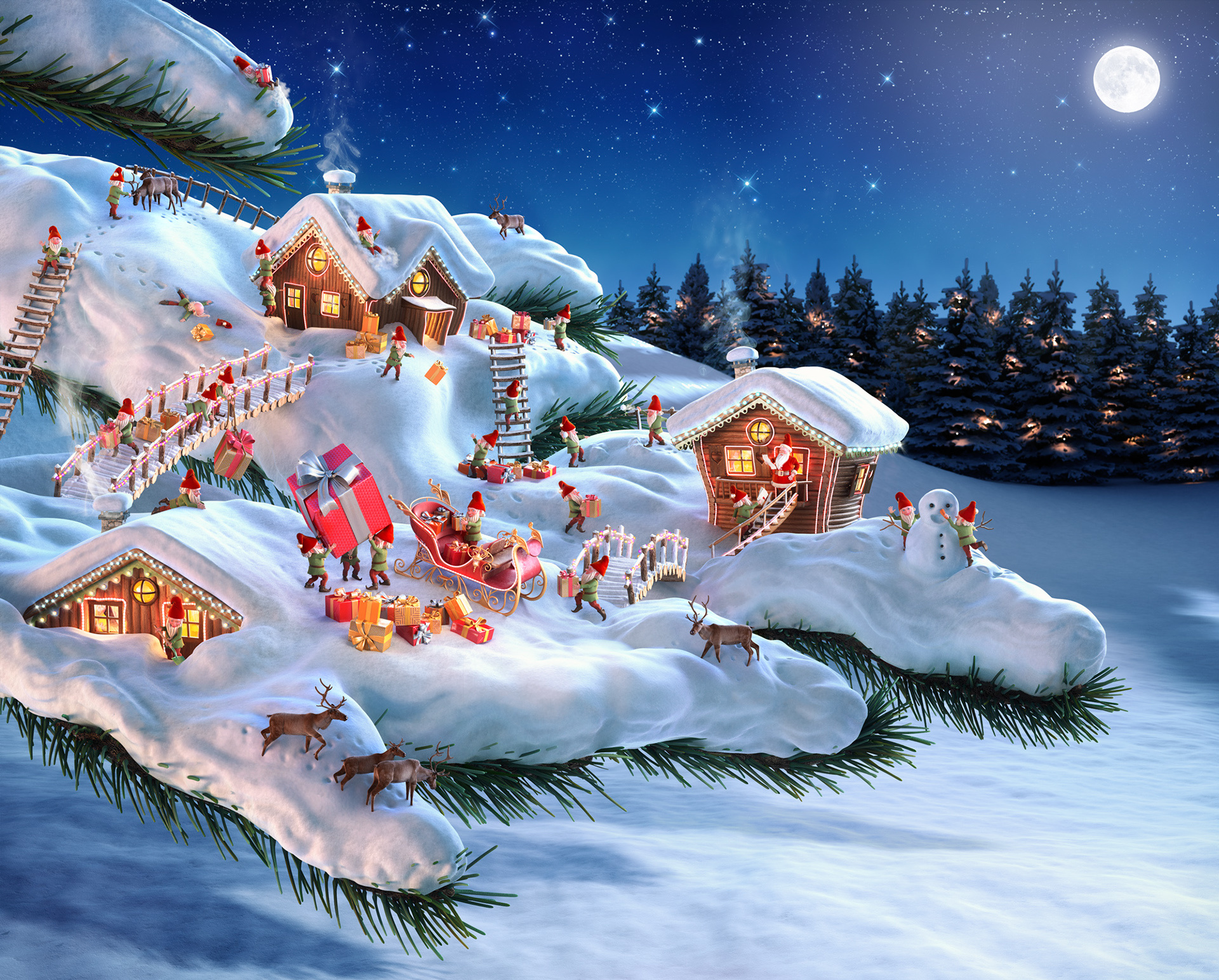 Fairy village, Cute Christmas Wallpaper, 1920x1550 HD Desktop