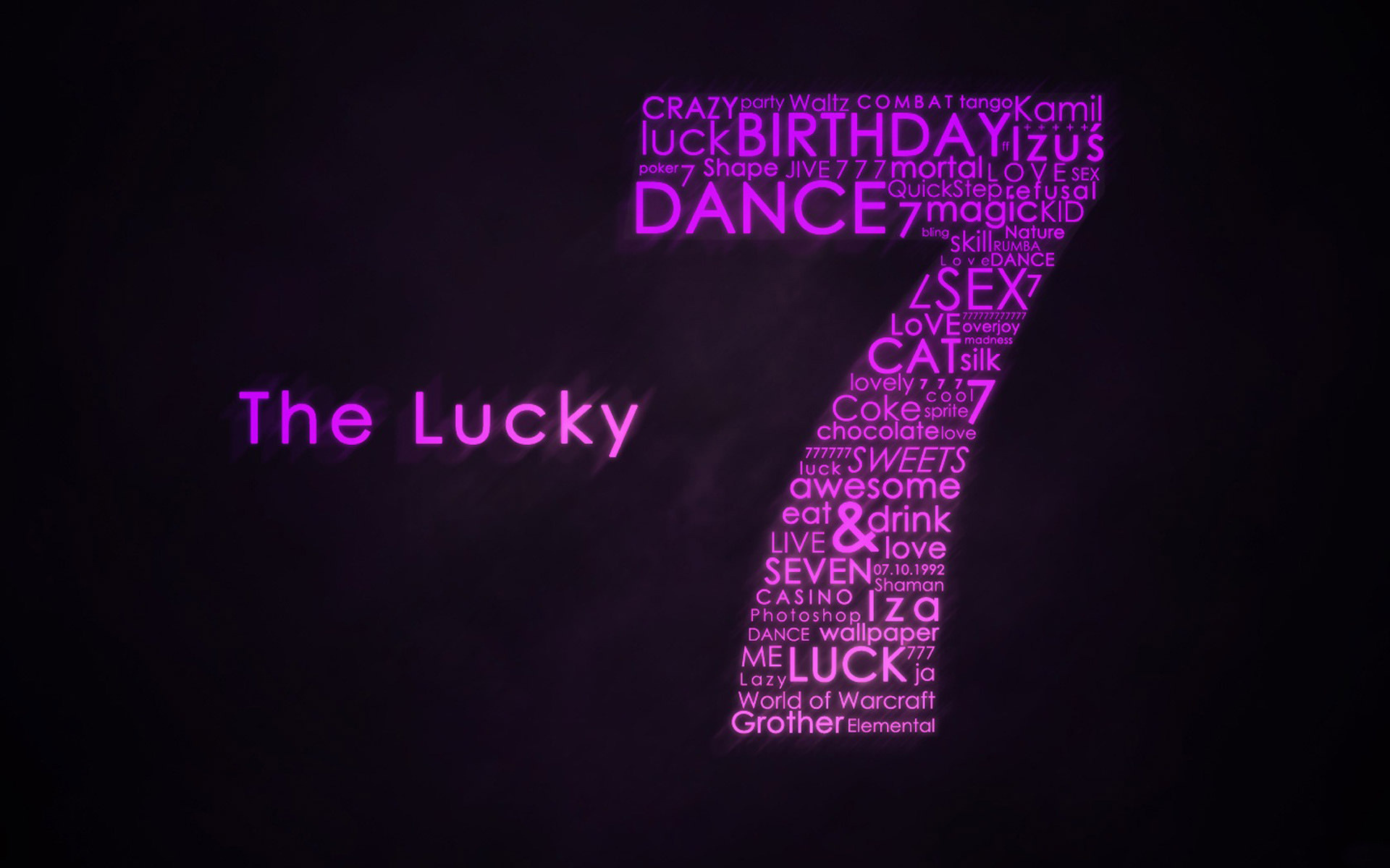 Number 7, Good Luck Wallpaper, 1920x1200 HD Desktop