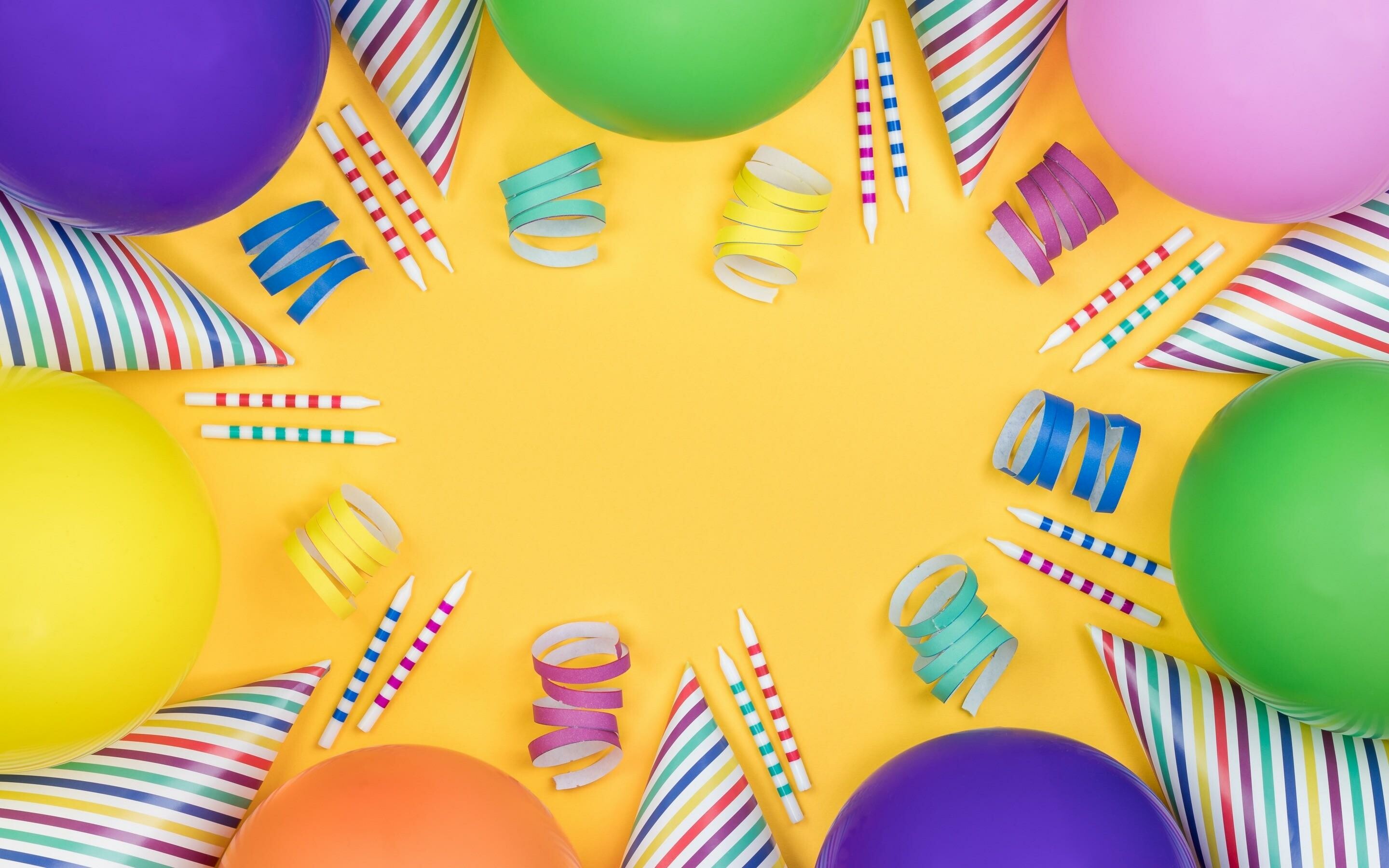 Party balloons wallpapers, Colorful decorations, Joyous celebration, Festive mood, 2880x1800 HD Desktop