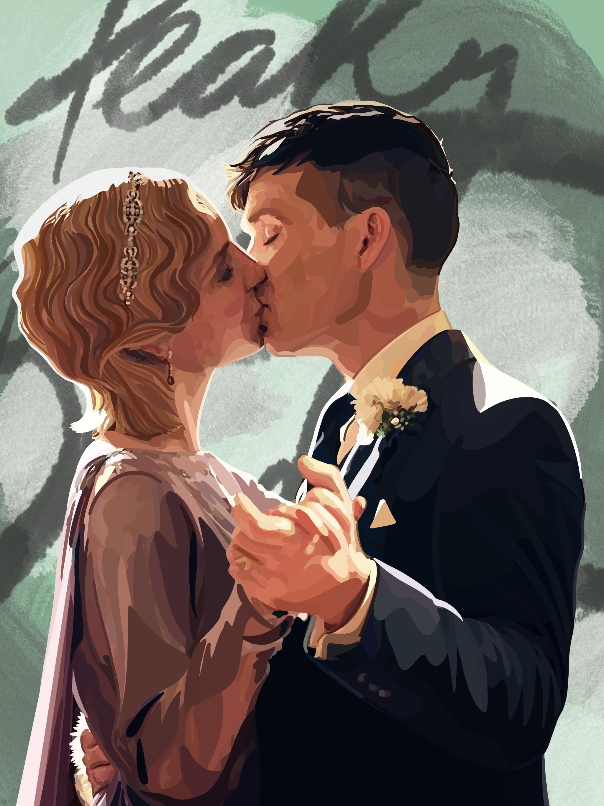 Fan art, Grace and Thomas Shelby, Peaky Blinders, rpeakyblinders, 2050x2740 HD Phone