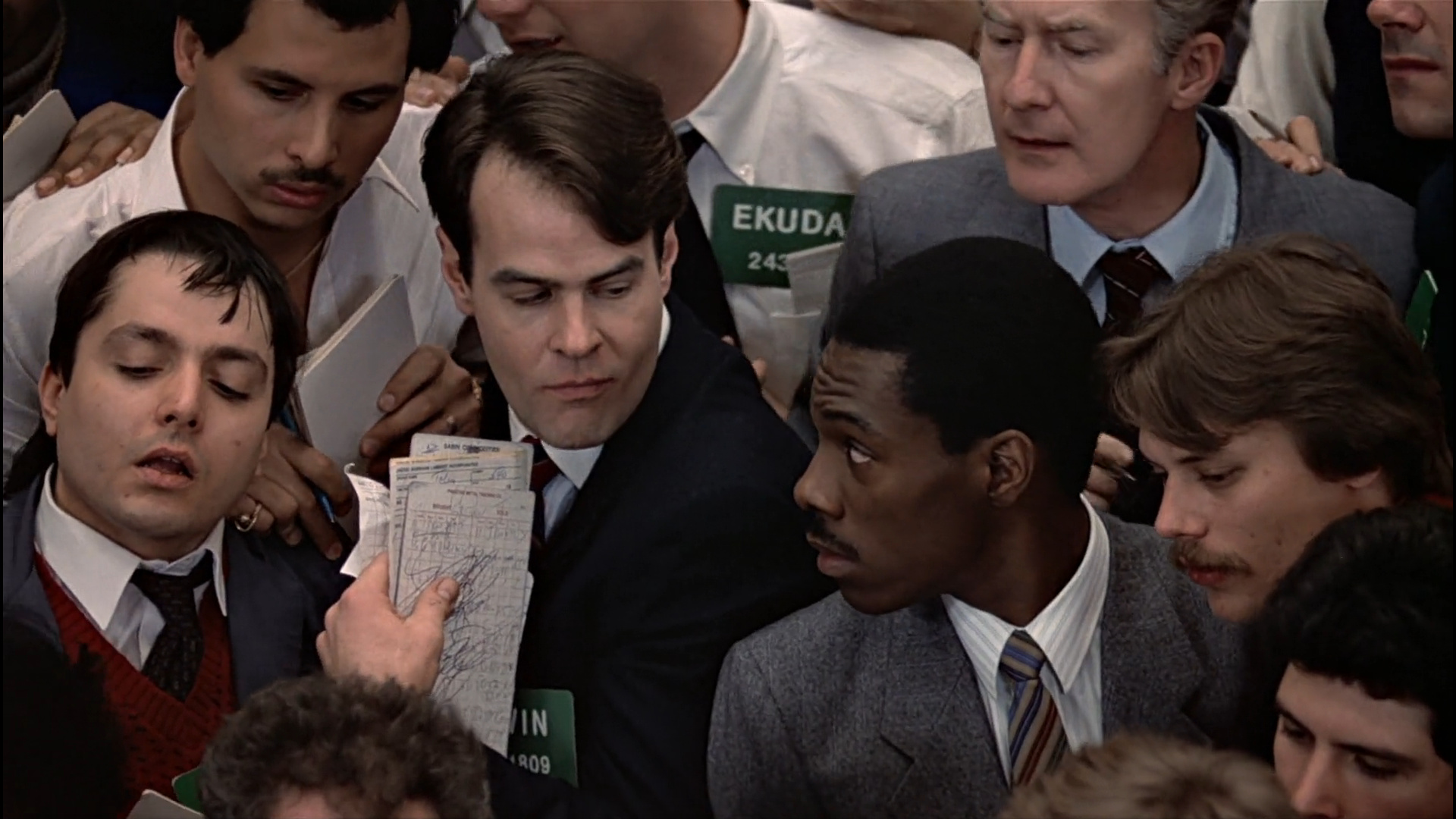 Trading Places, Memorable scene, Winthorpe's paper ticket, Hilarious exchange floor moment, 1920x1080 Full HD Desktop