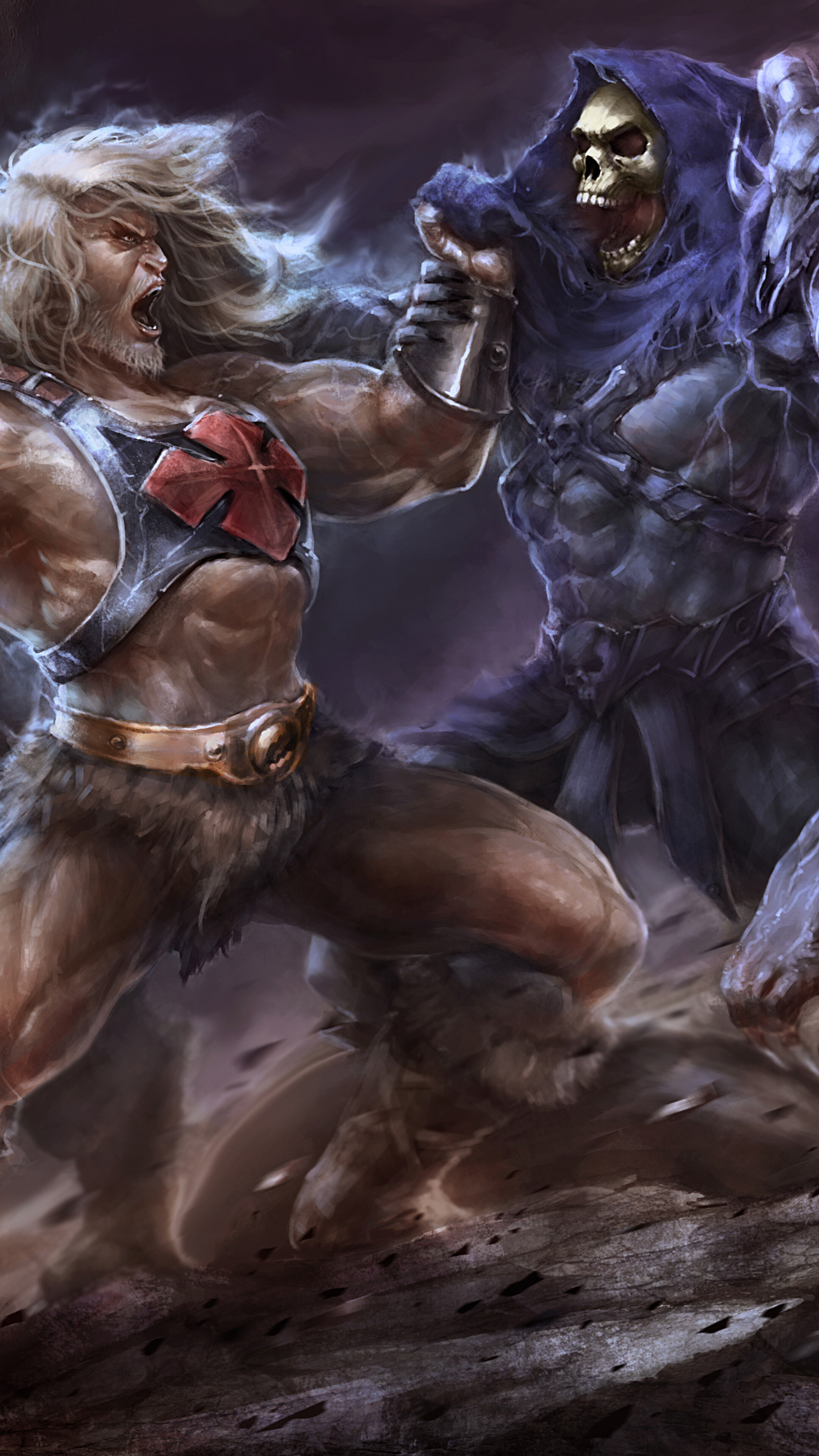 He-Man comics, He-Man vs Skeletor, Sony Xperia X, HD wallpapers, 2160x3840 4K Phone