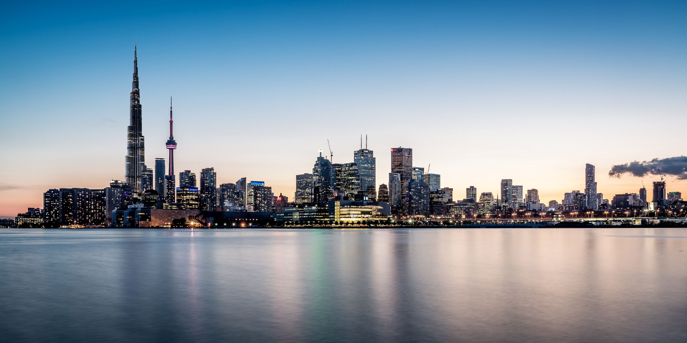 Toronto wallpapers, Diverse city life, Captivating cityscapes, Urban photography, 2880x1440 Dual Screen Desktop