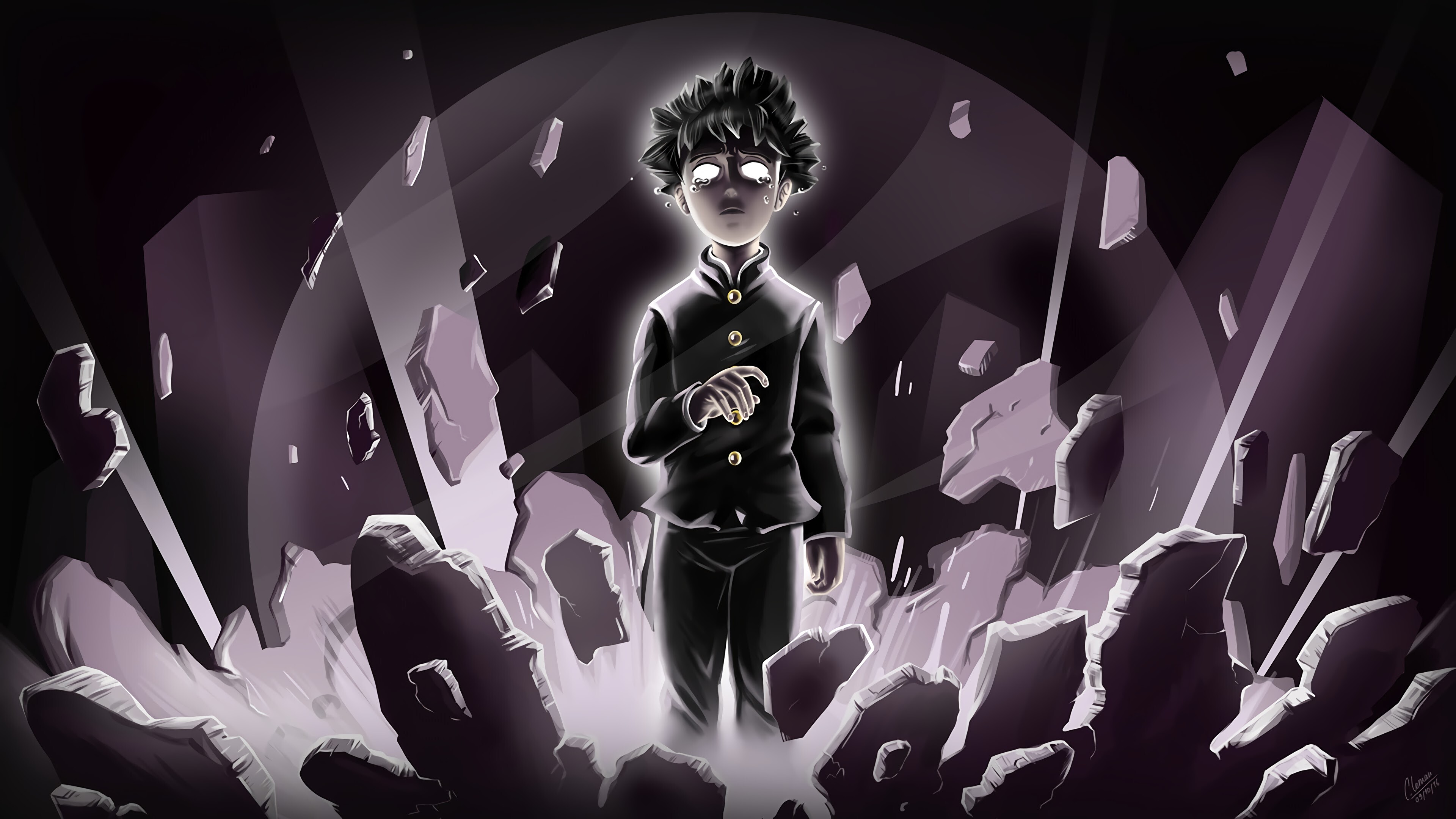 100% Rage, Mob Psycho 100 Wallpaper, 3840x2160 4K Desktop