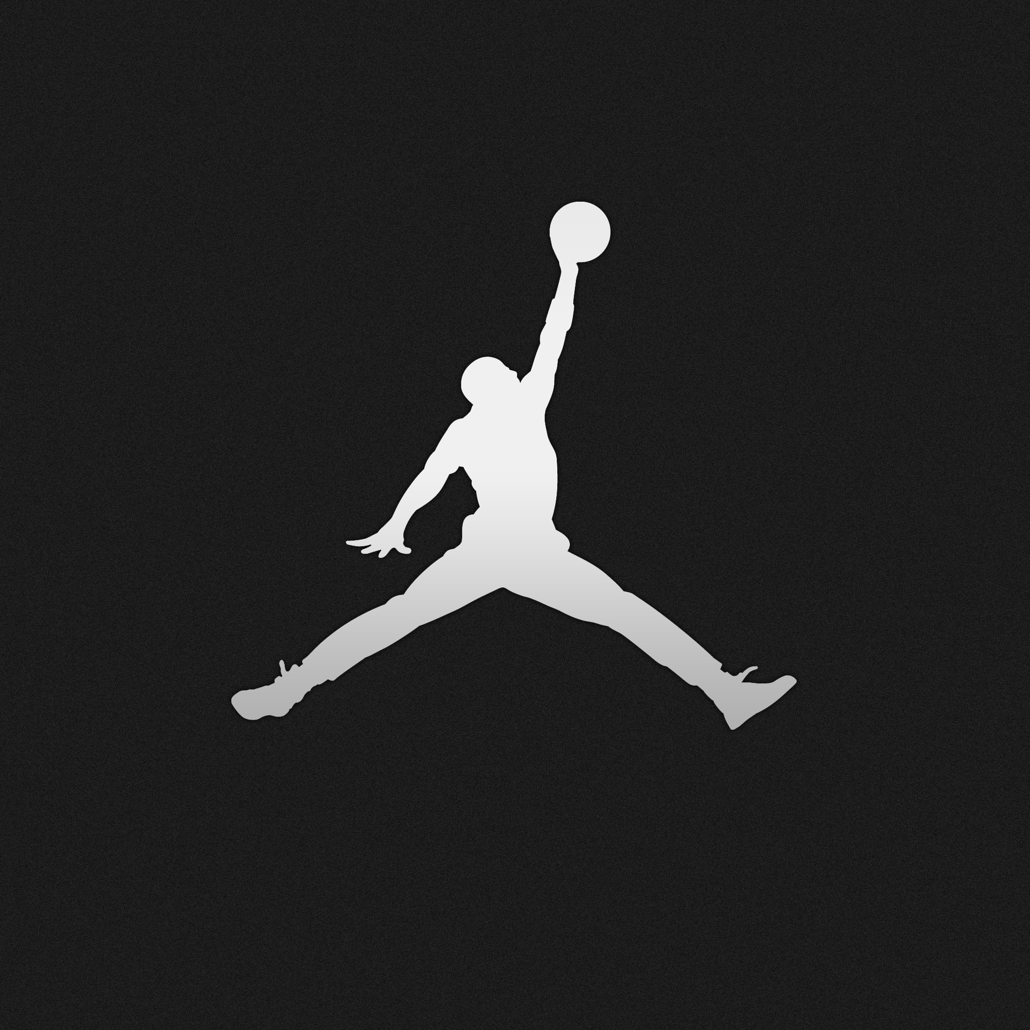 Monochrome, Jumpman Logo Wallpaper, 2050x2050 HD Phone