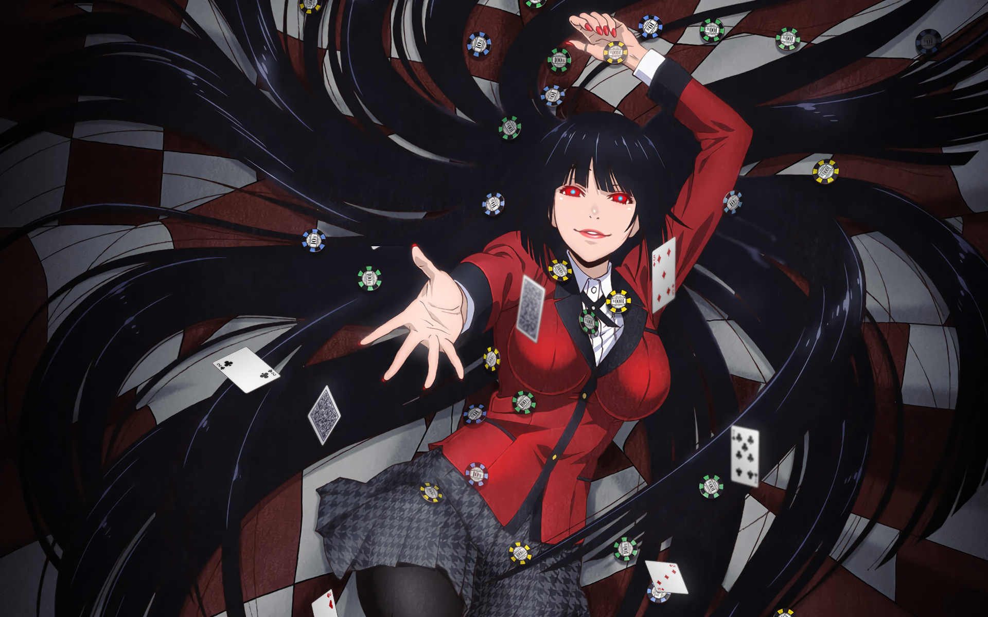 Kakegurui Twin anime, Captivating story, Intriguing characters, Artistic visuals, 1920x1200 HD Desktop