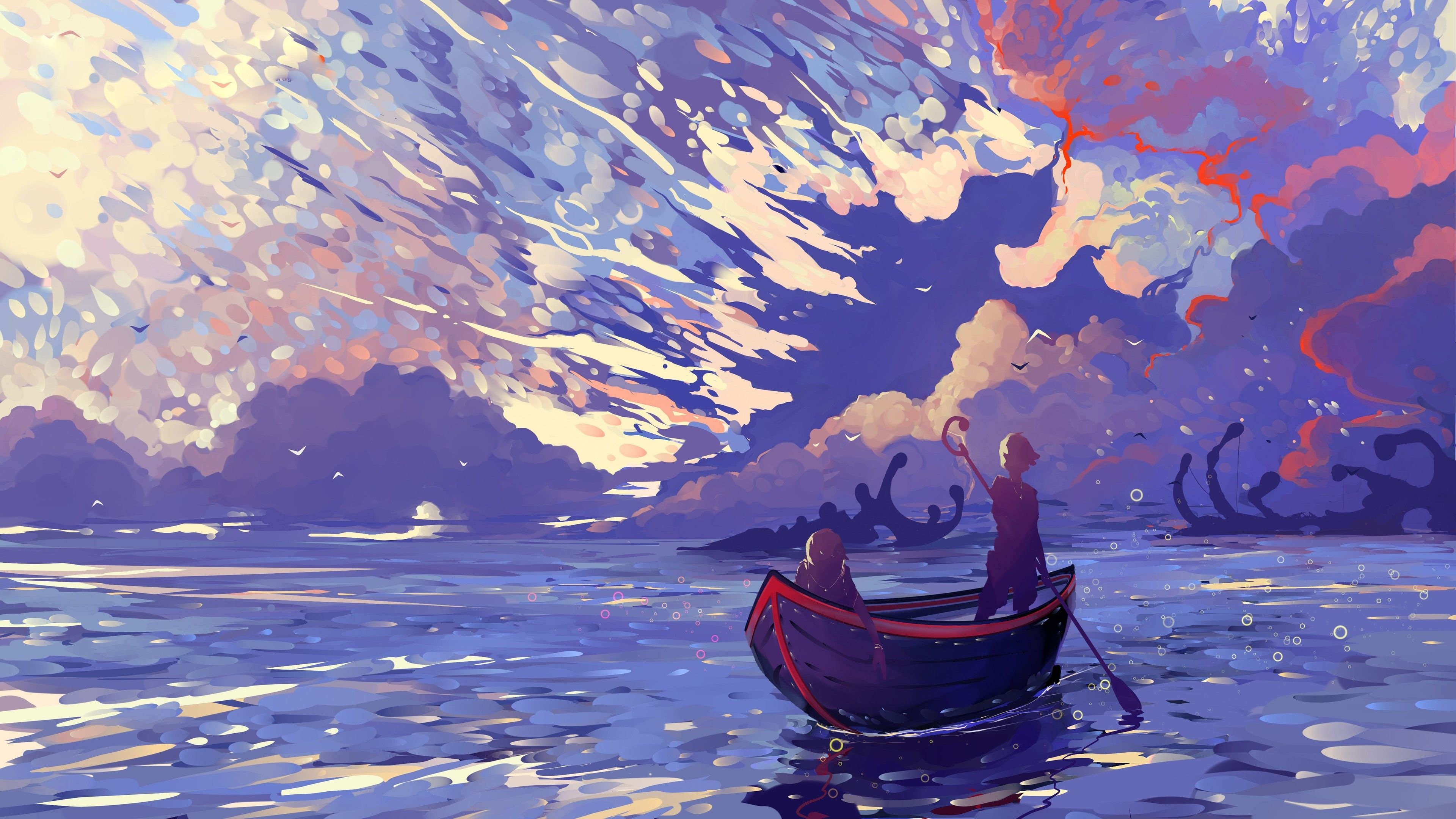 Art, Boat, Art wallpapers, Wallpapers, 3840x2160 4K Desktop