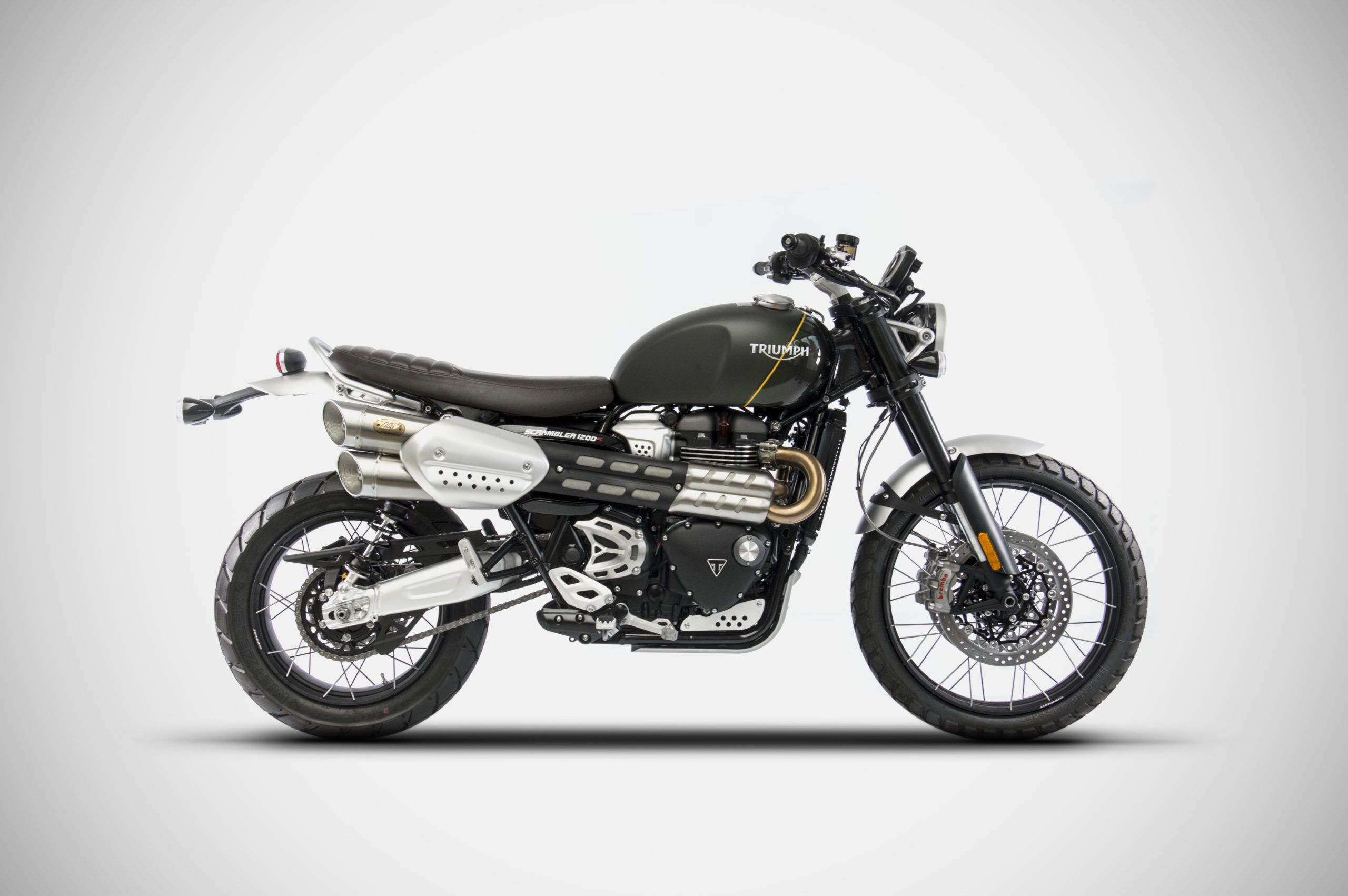 Triumph Scrambler 1200, Auto, Zard slip-ons, A & J cycles, 2560x1710 HD Desktop