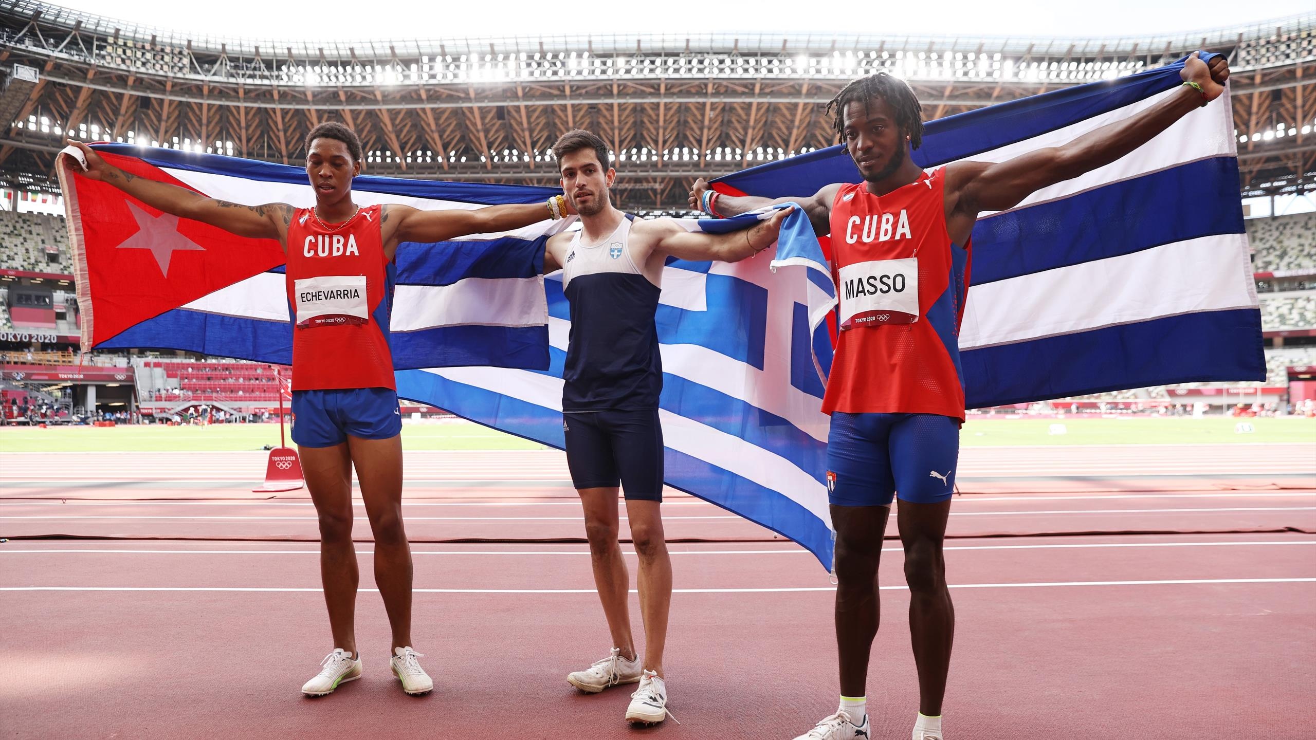 Juan Miguel Echevarria, Tokyo 2020, Snatches Olympic gold, Long jump, 2560x1440 HD Desktop