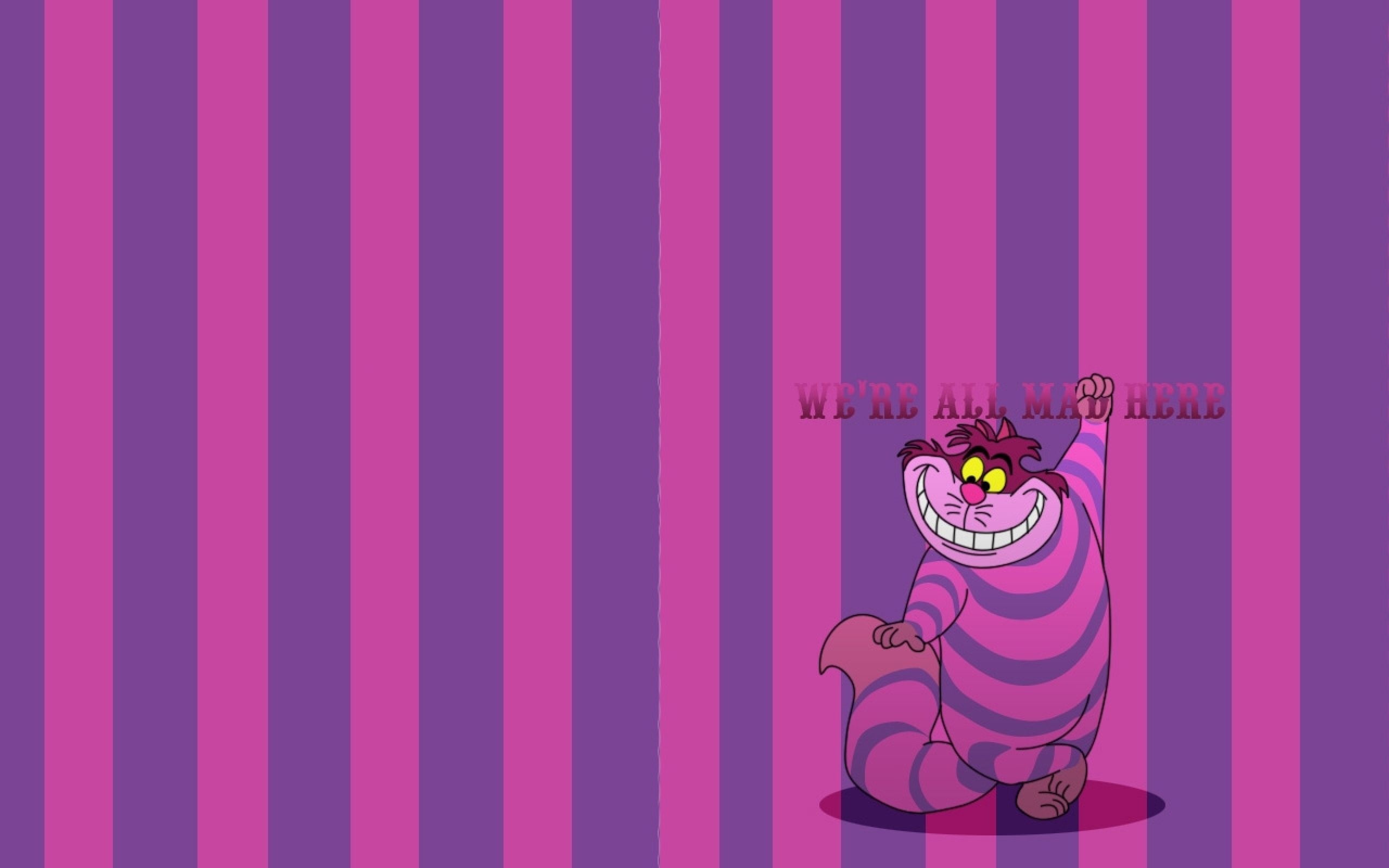 Disney company cats, Alice in Wonderland, Cheshire Cat wallpaper, Artistic masterpiece, 2560x1600 HD Desktop