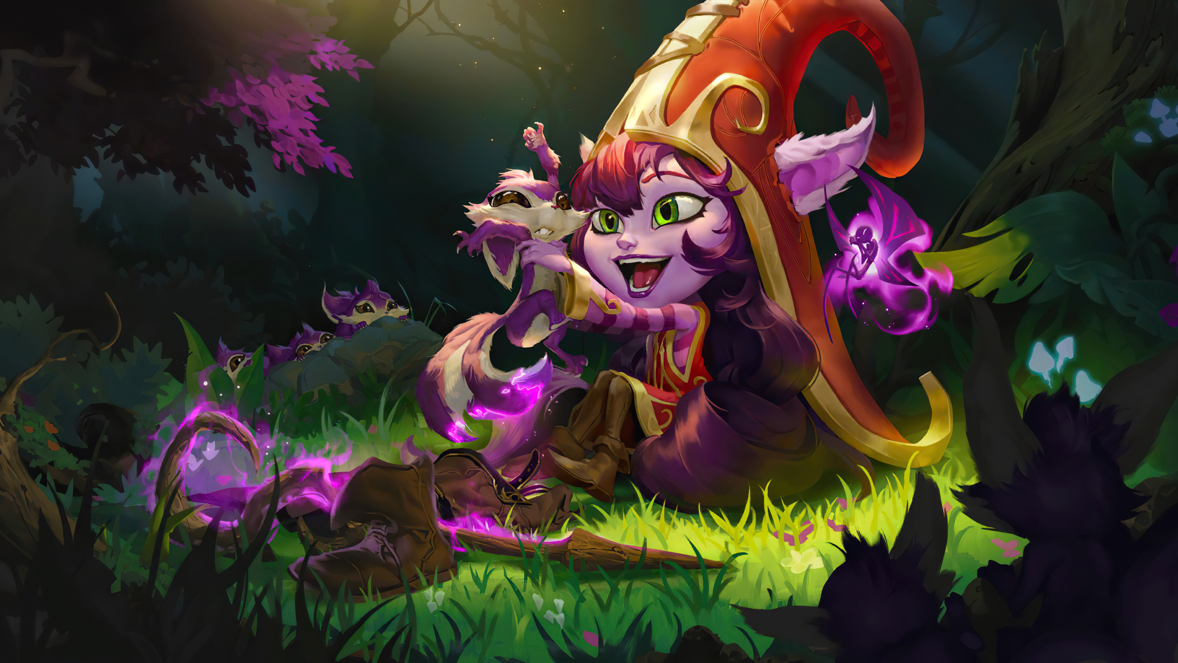 League of Legends, Chibi, Lulu, Magical champion, 3840x2160 4K Desktop