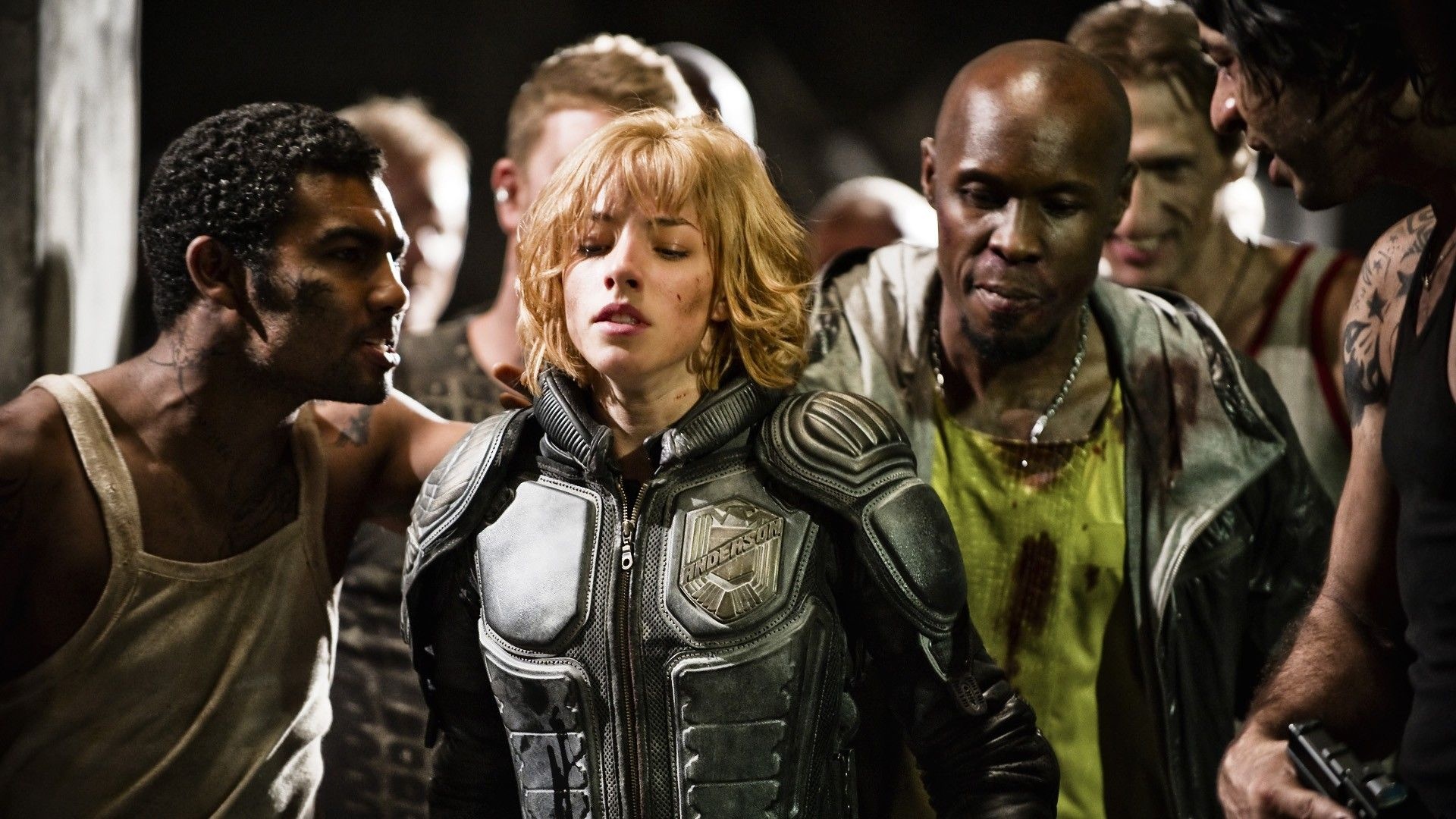 Dredd 2012 movie, Karl Urban, Olivia Thirlby, Action-packed thriller, 1920x1080 Full HD Desktop