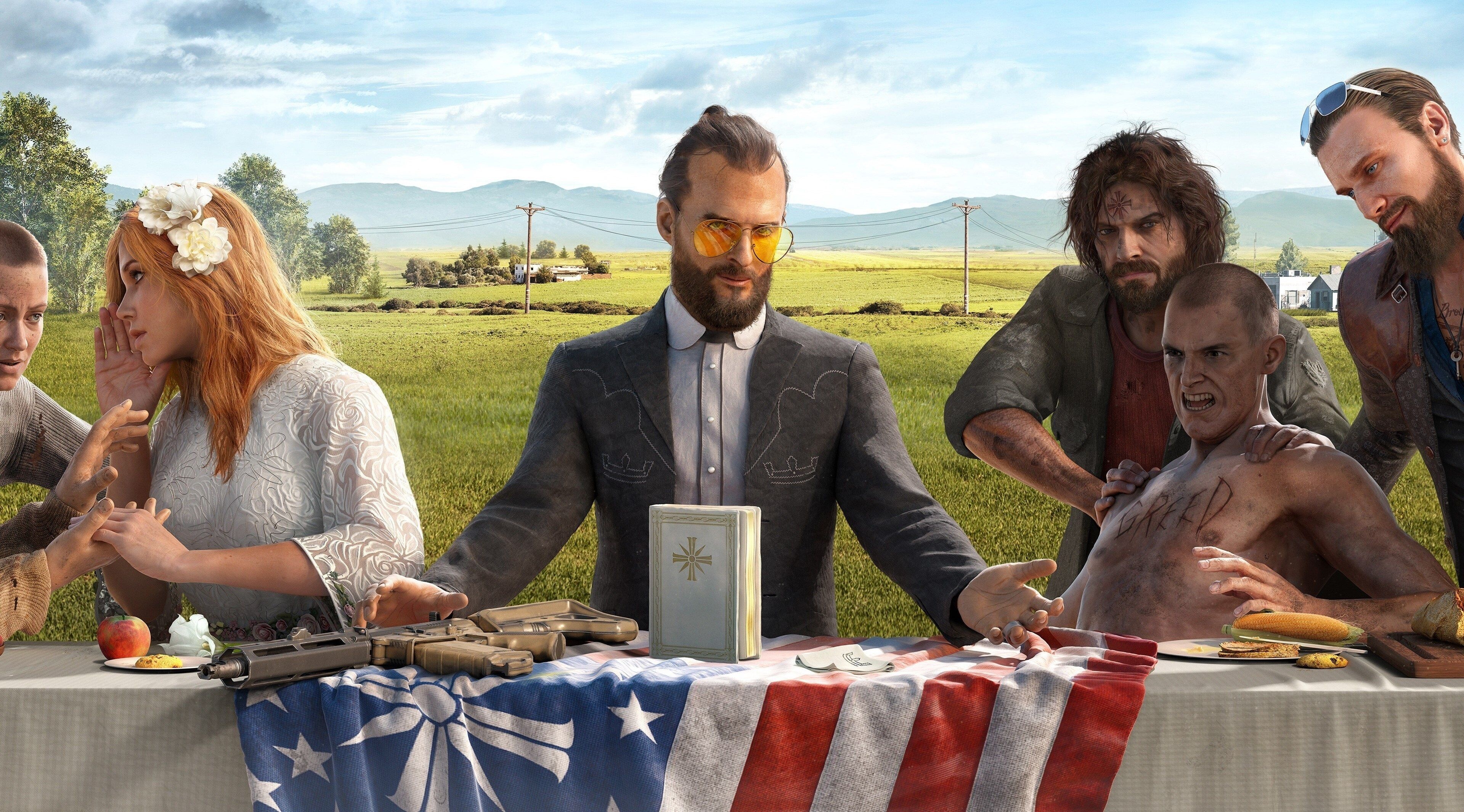 Far Cry 5, 4K Desk, Crying Movie, Game Scenes, 3840x2130 HD Desktop