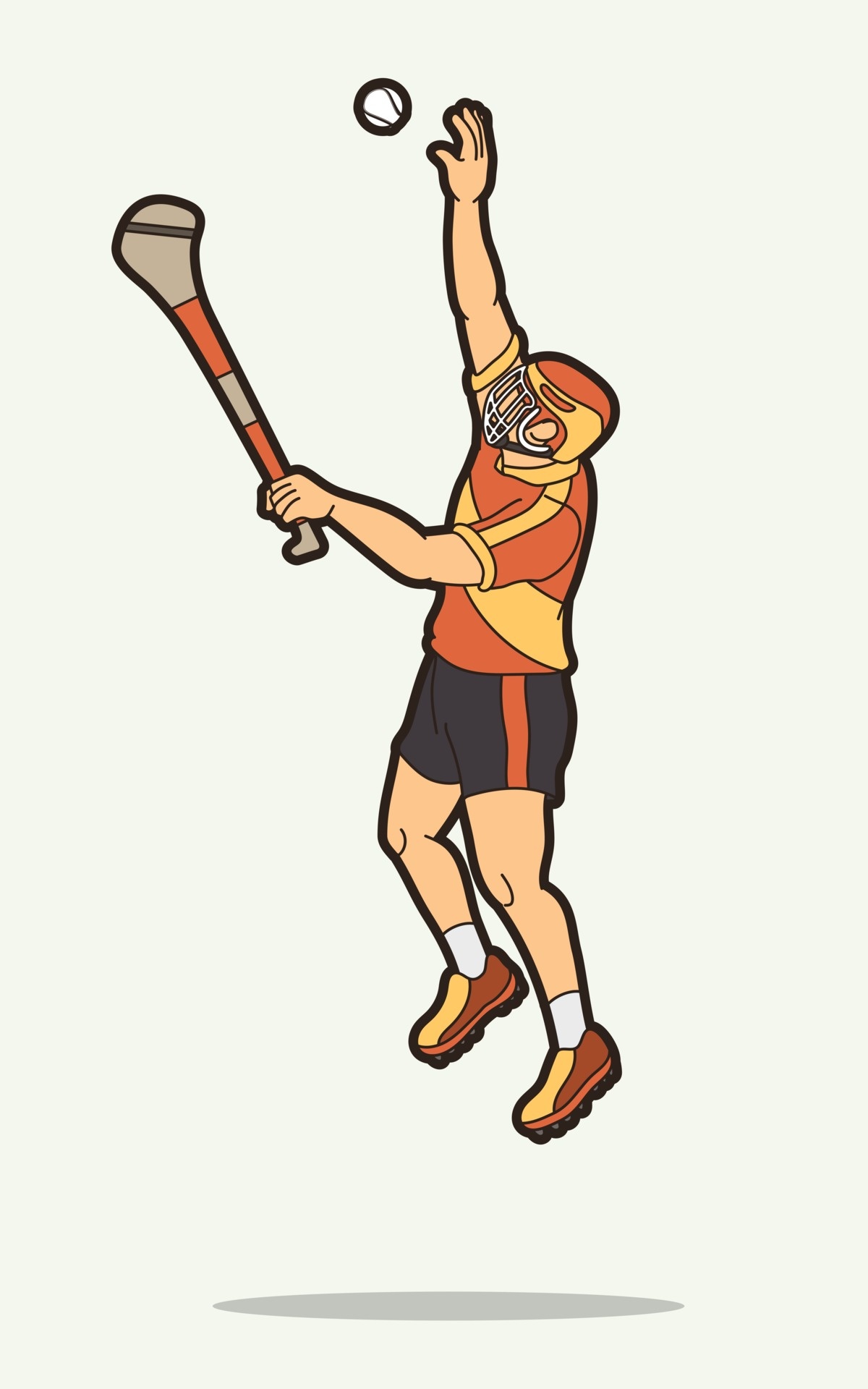 Hurling sport, Male player jumping, 1200x1920 HD Phone