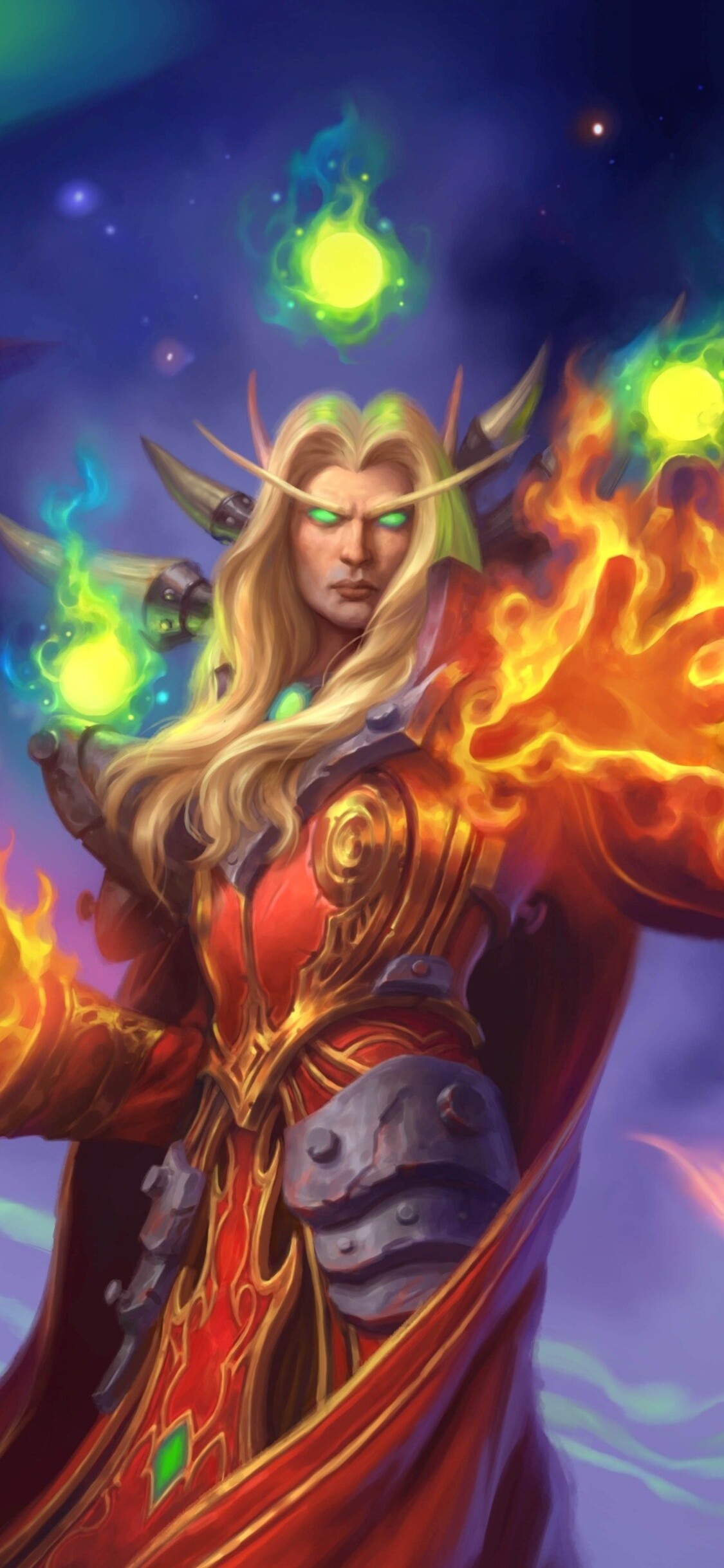 Kael'thas, Hearthstone Wallpaper, 1130x2440 HD Phone