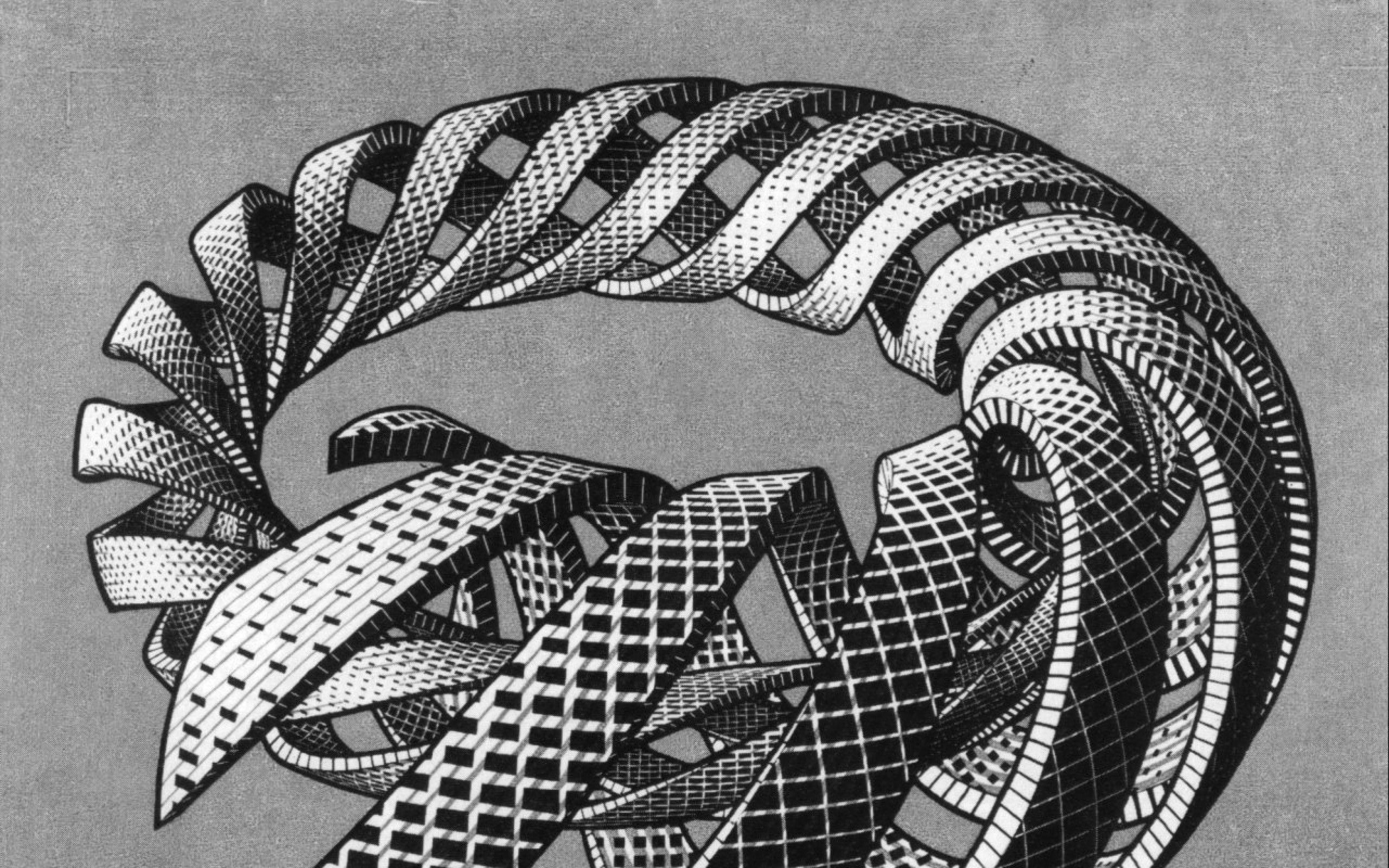 Spirals, M.C. Escher Wallpaper, 2560x1600 HD Desktop