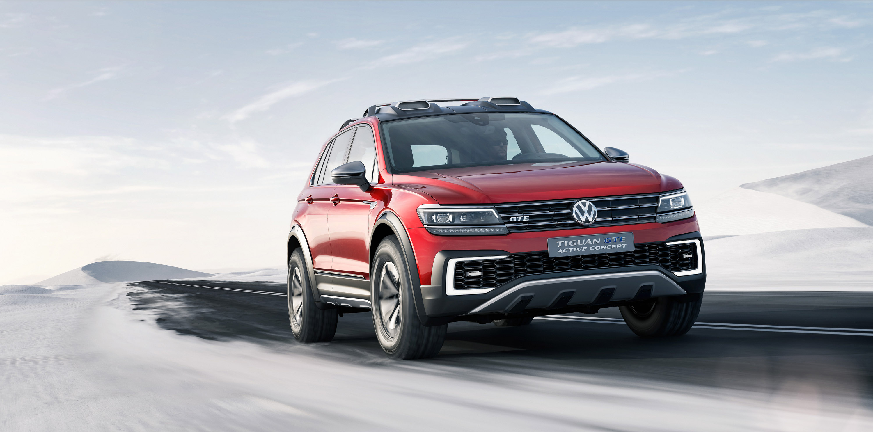 GTE Active Concept, Volkswagen Tiguan Wallpaper, 3000x1490 Dual Screen Desktop