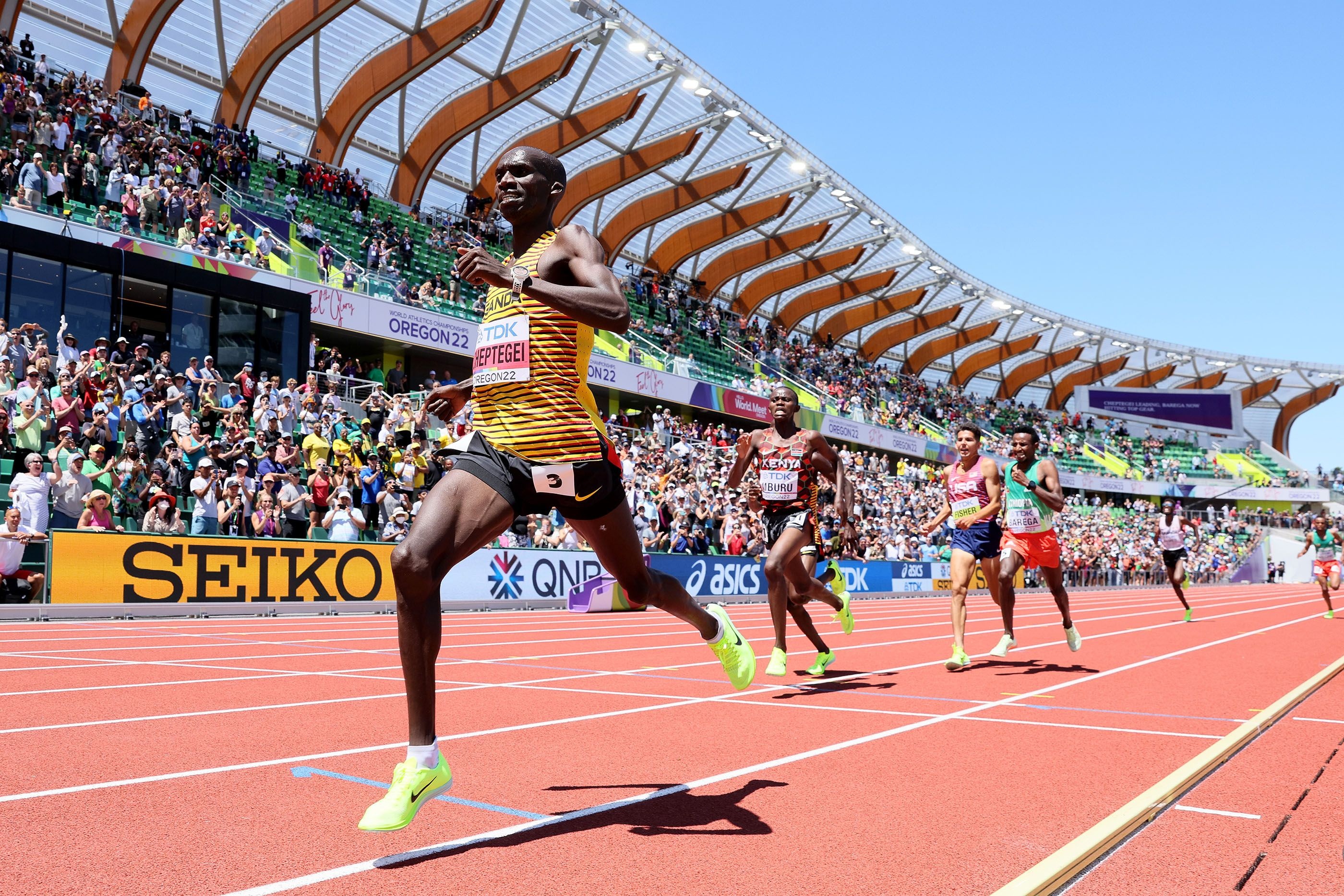 Joshua Cheptegei, World Championship, 10, 000m Title, Oregon, 2800x1870 HD Desktop