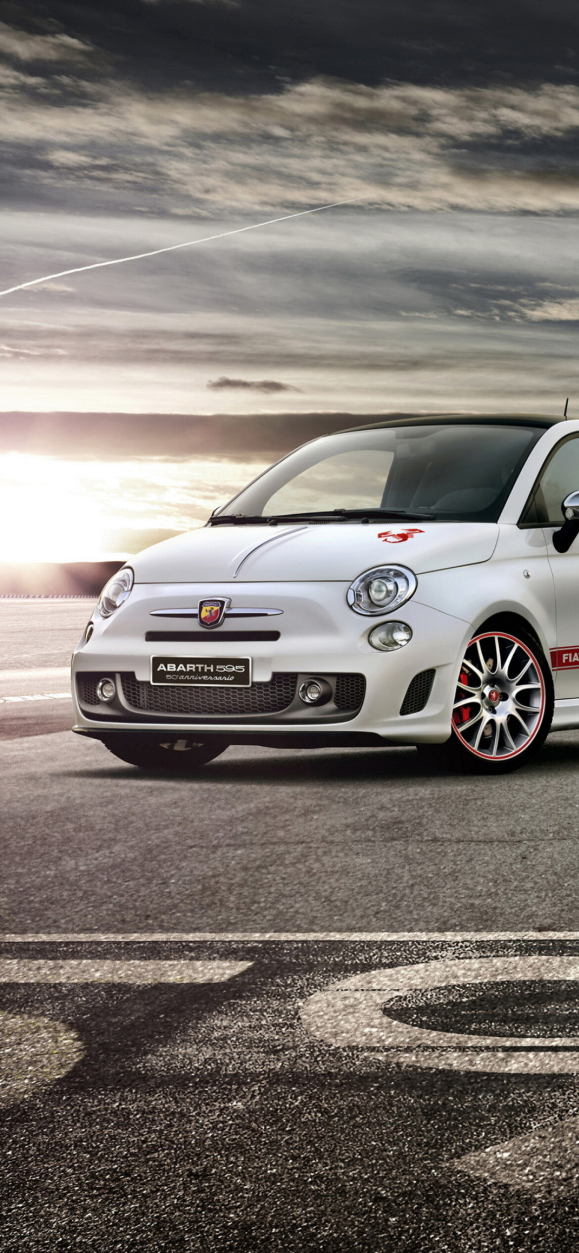 Fiat 595 Abarth, Abarth wallpaper for iPhone 11, High-quality visuals, Automotive power, 1170x2540 HD Phone