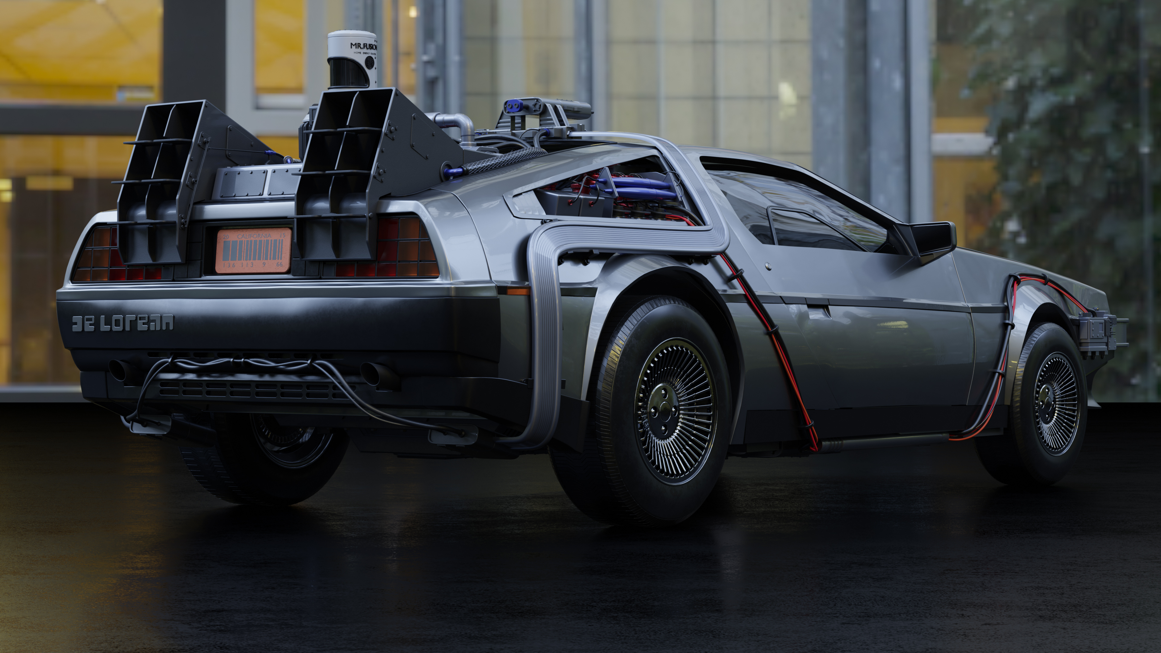 DeLorean DMC-12, Blender artist projects, Finished designs, Creative community, 3840x2160 4K Desktop