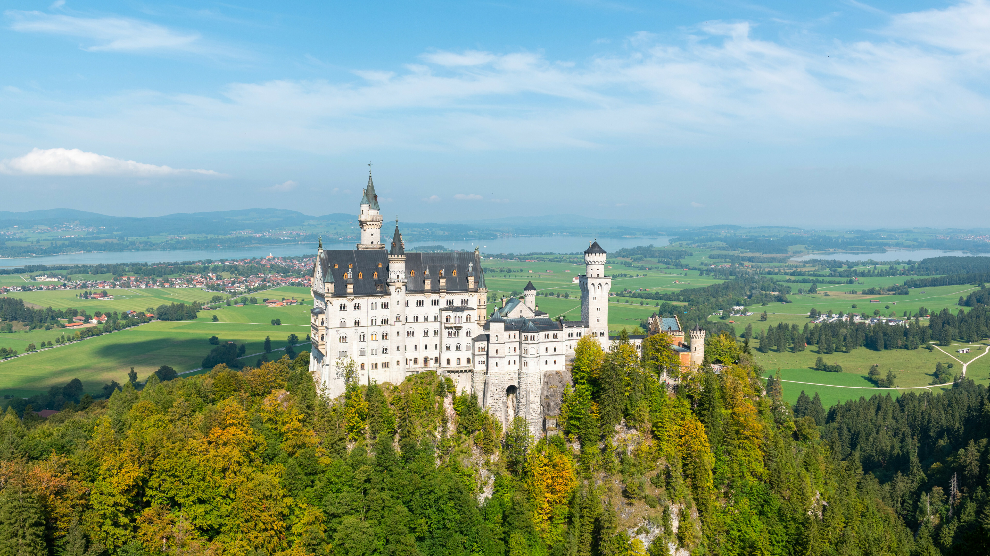 Faten, Schloss Neuschwanstein, Ausblick, 3840x2160 4K Desktop