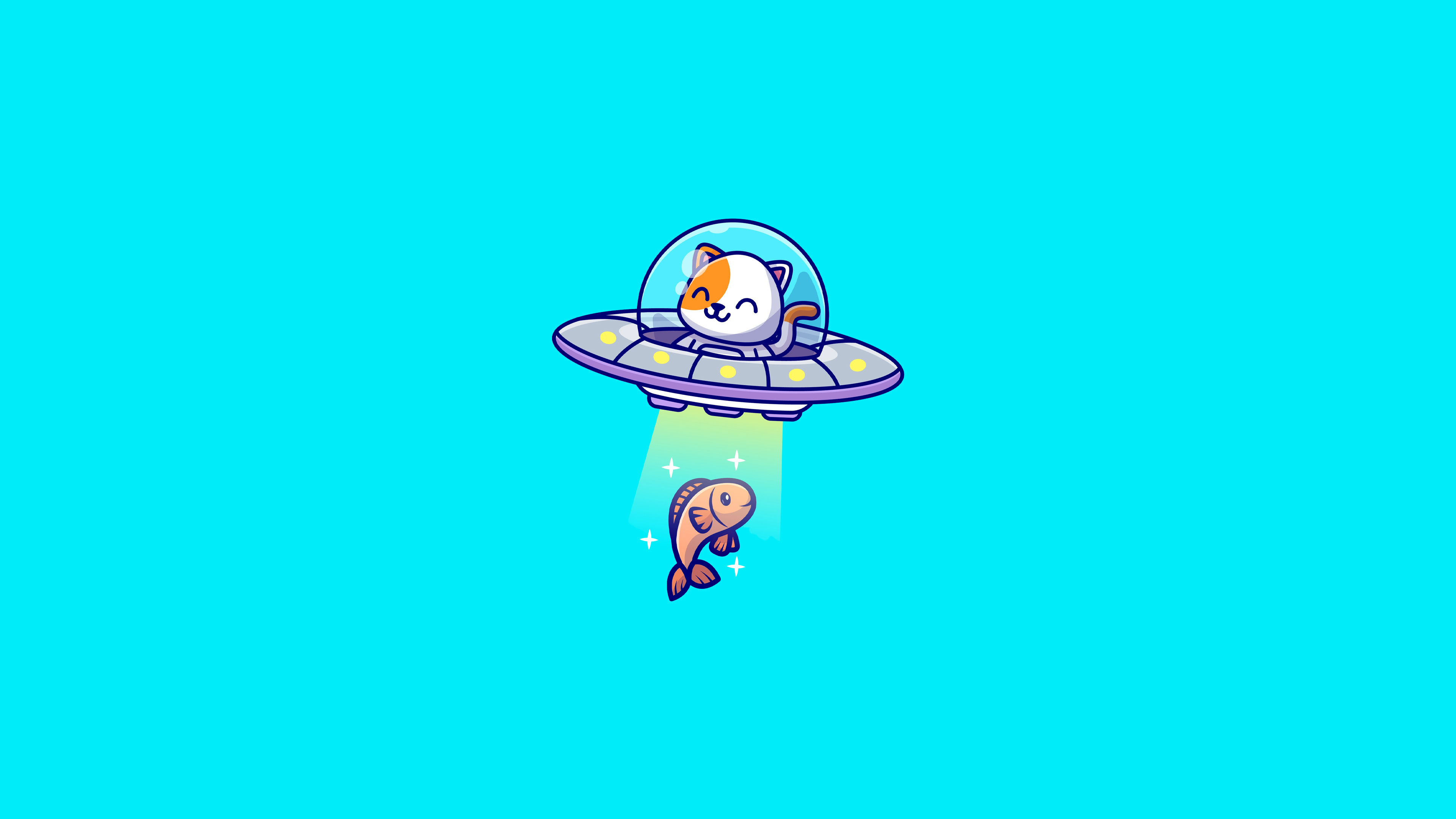 UFO, Cute Computer Wallpaper, 3840x2160 4K Desktop