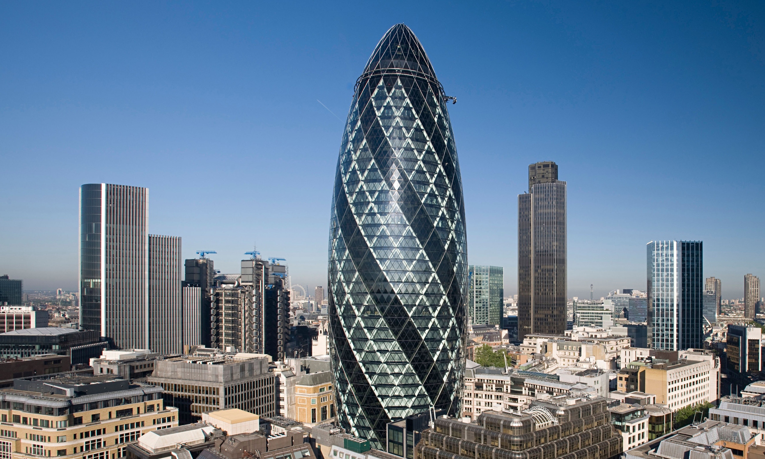 The Gherkin, Apex London, Free download, Jooinn, 2560x1540 HD Desktop