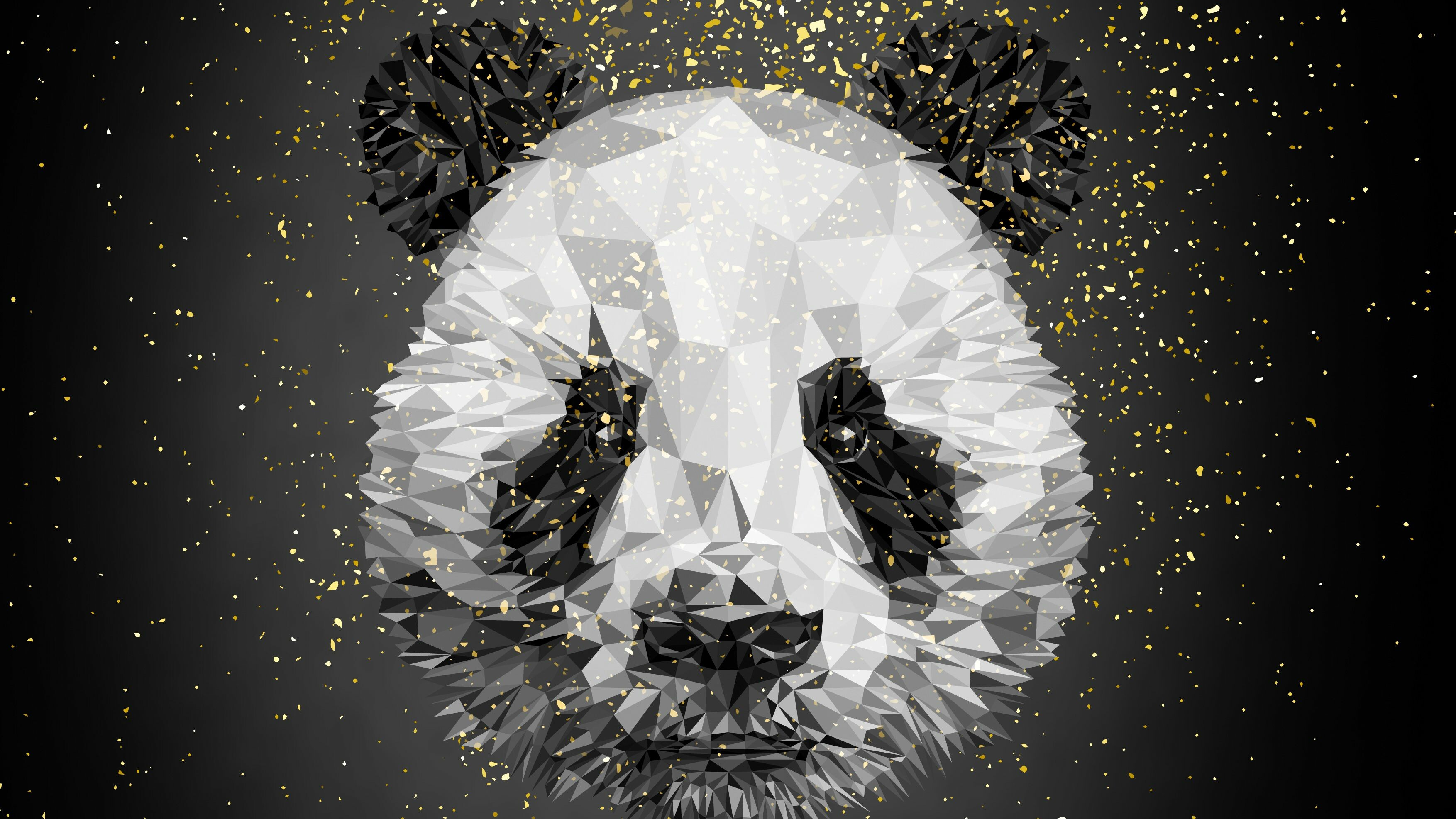 Panda art wallpapers, Artistic creations, Unique and captivating, Aesthetic appeal, 3510x1980 HD Desktop