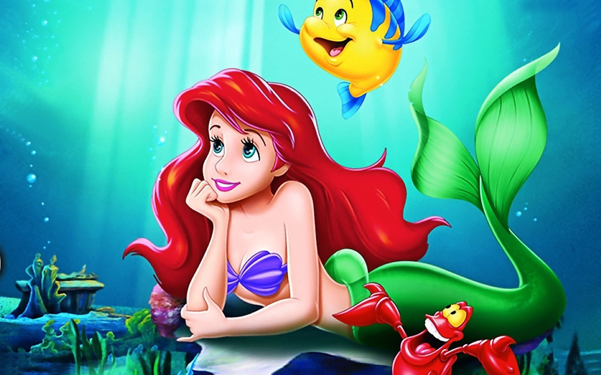 Sebastian and Flounder, Ariel (The Little Mermaid) Wallpaper, 1920x1200 HD Desktop