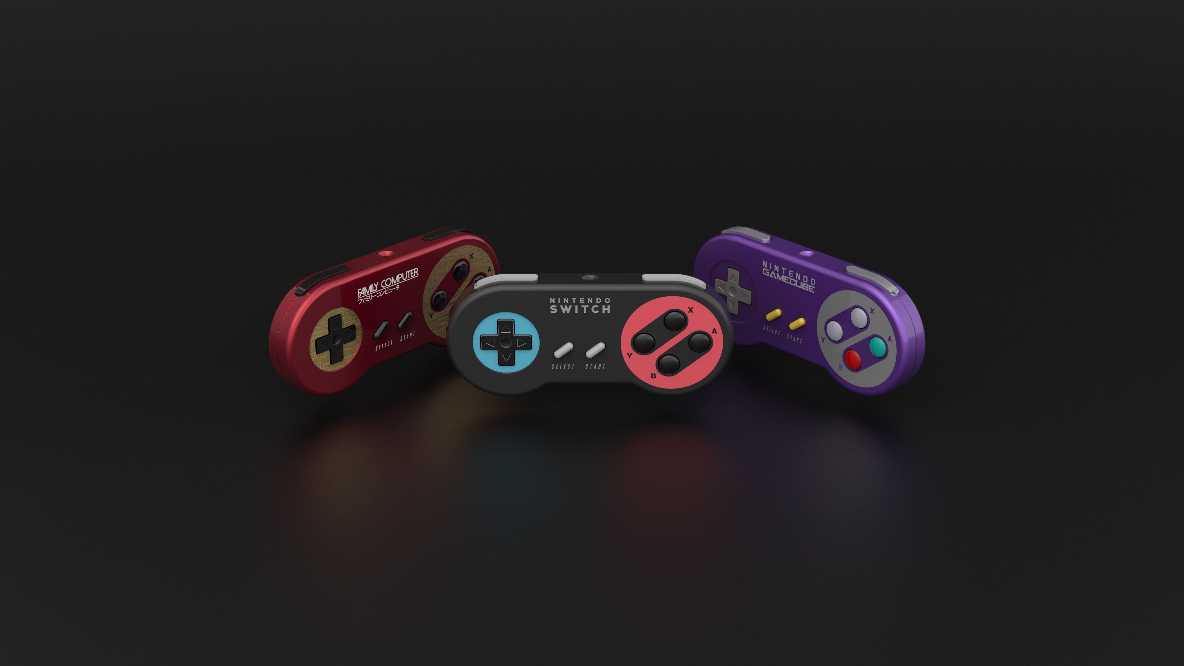 Nintendo, Video game consoles, Keyshot 3D, Gaming nostalgia, 3840x2160 4K Desktop