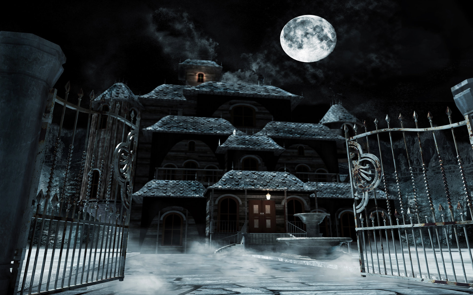 Desktop wallpaper, Haunted house, Ghostly presence, Dark ambiance, 1920x1200 HD Desktop