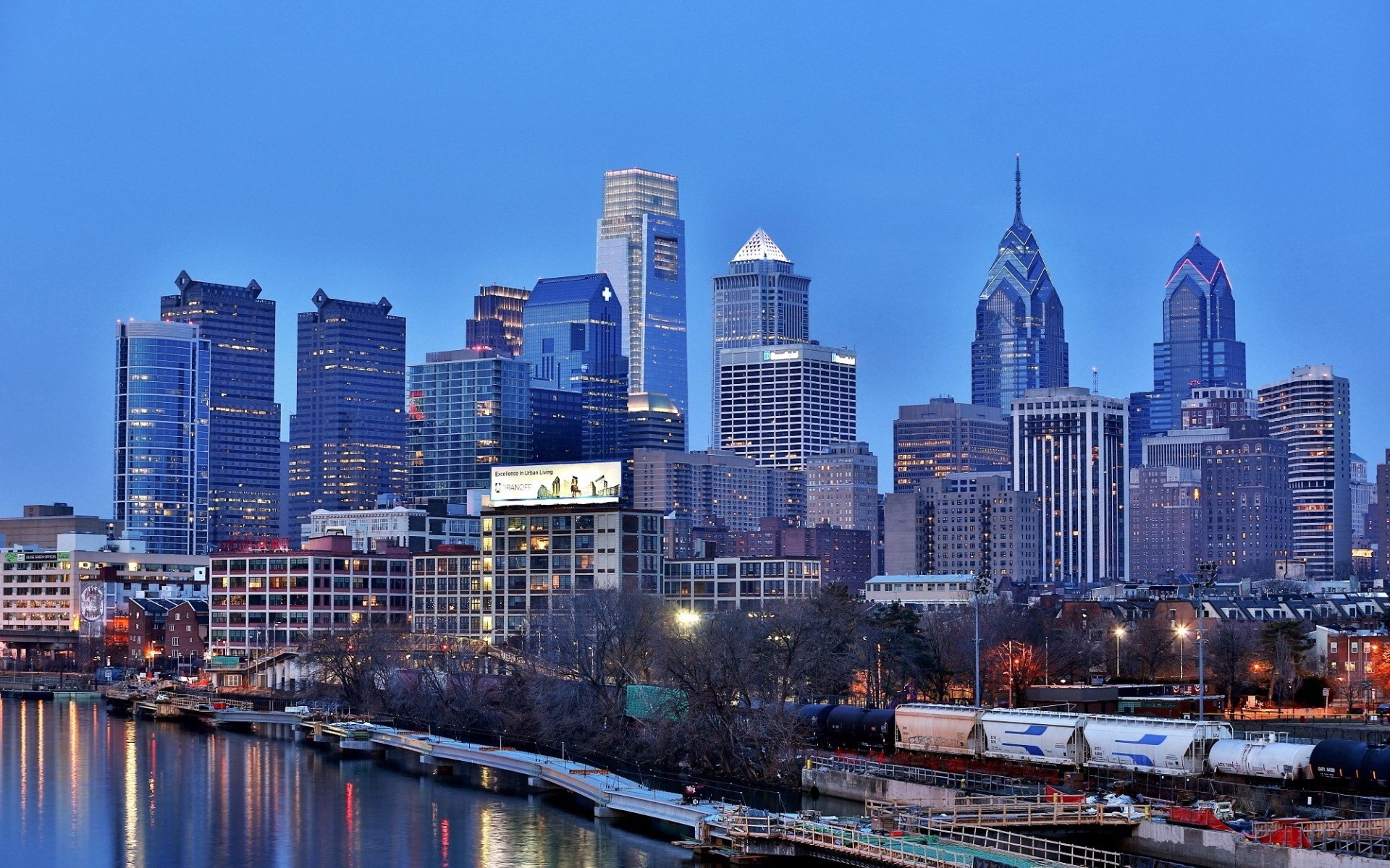 Philadelphia Skyline, HD wallpaper, 1920x1200 HD Desktop