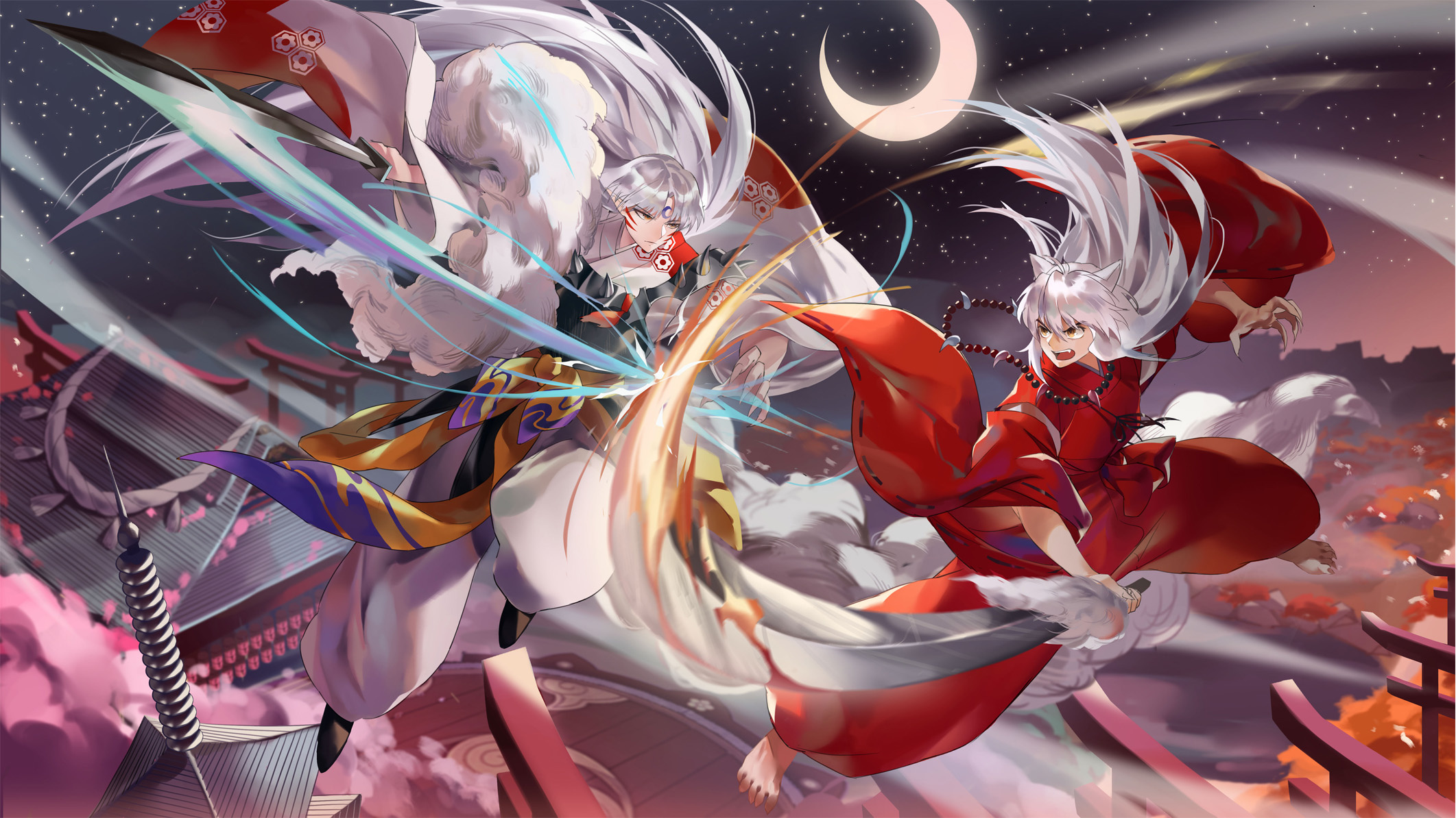 Artwork, InuYasha and Sesshomaru Wallpaper, 2130x1200 HD Desktop