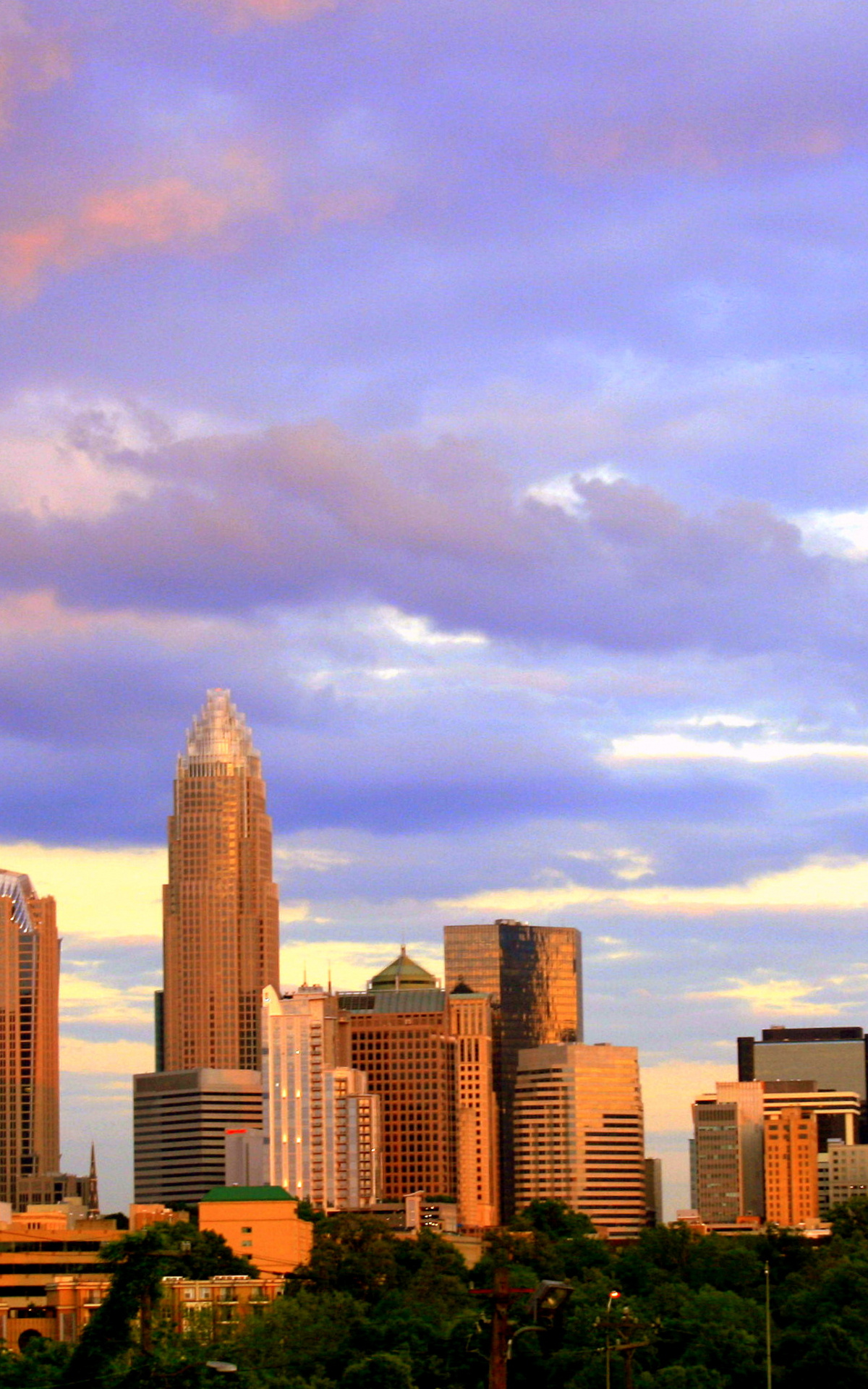 Charlotte NC Skyline, Travels, Free Download, 1200x1920 HD Phone