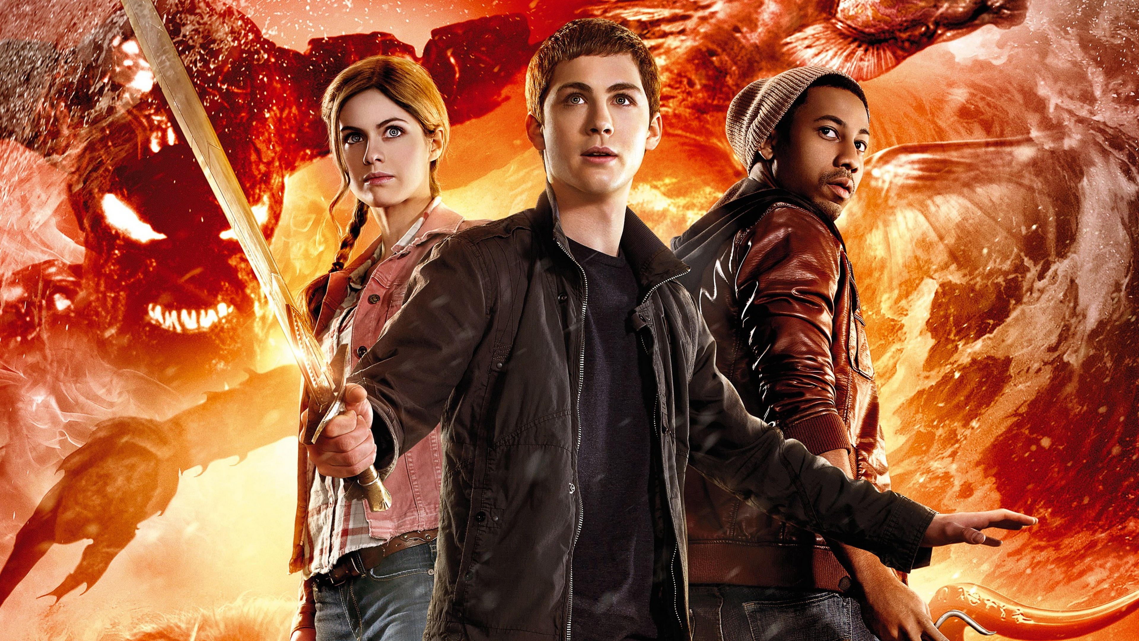 Logan Lerman (Percy Jackson), Michel Sellers post, Young film star, Percy Jackson protagonist, 3840x2160 4K Desktop