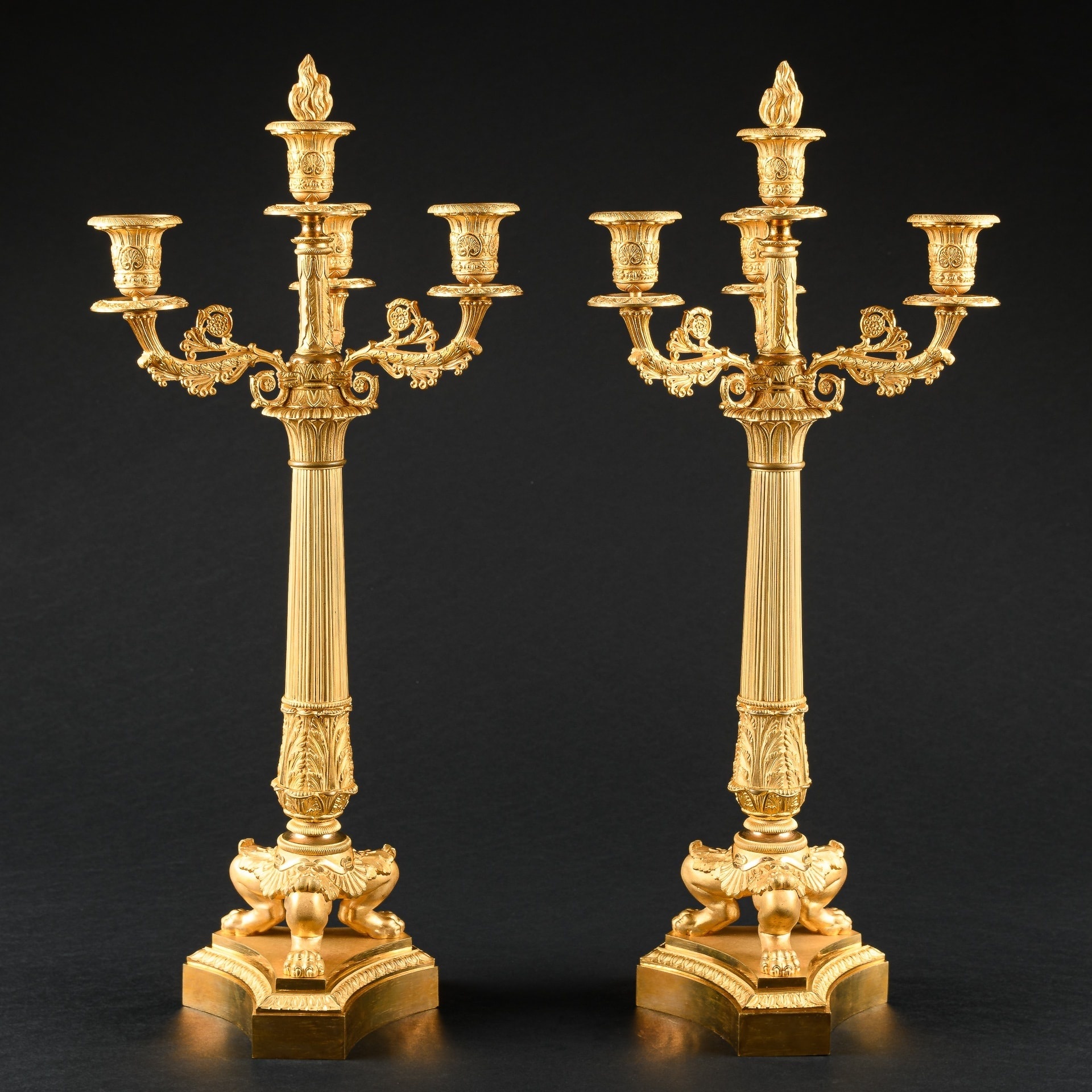 Candelabra, Gilt bronze, French candelabra, Charles X, 1920x1920 HD Phone