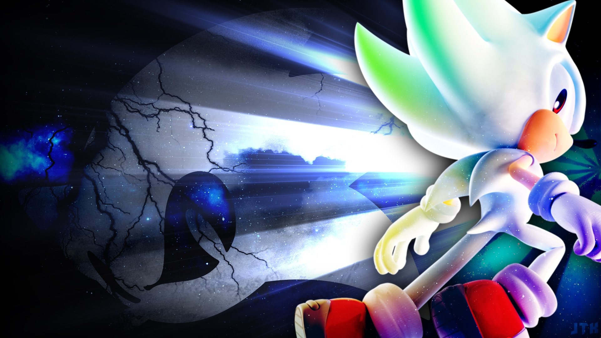 Hyper Sonic, Hyper Sonic wallpaper, Sonic's dazzling power, JackTheKnight's artwork, 1920x1080 Full HD Desktop