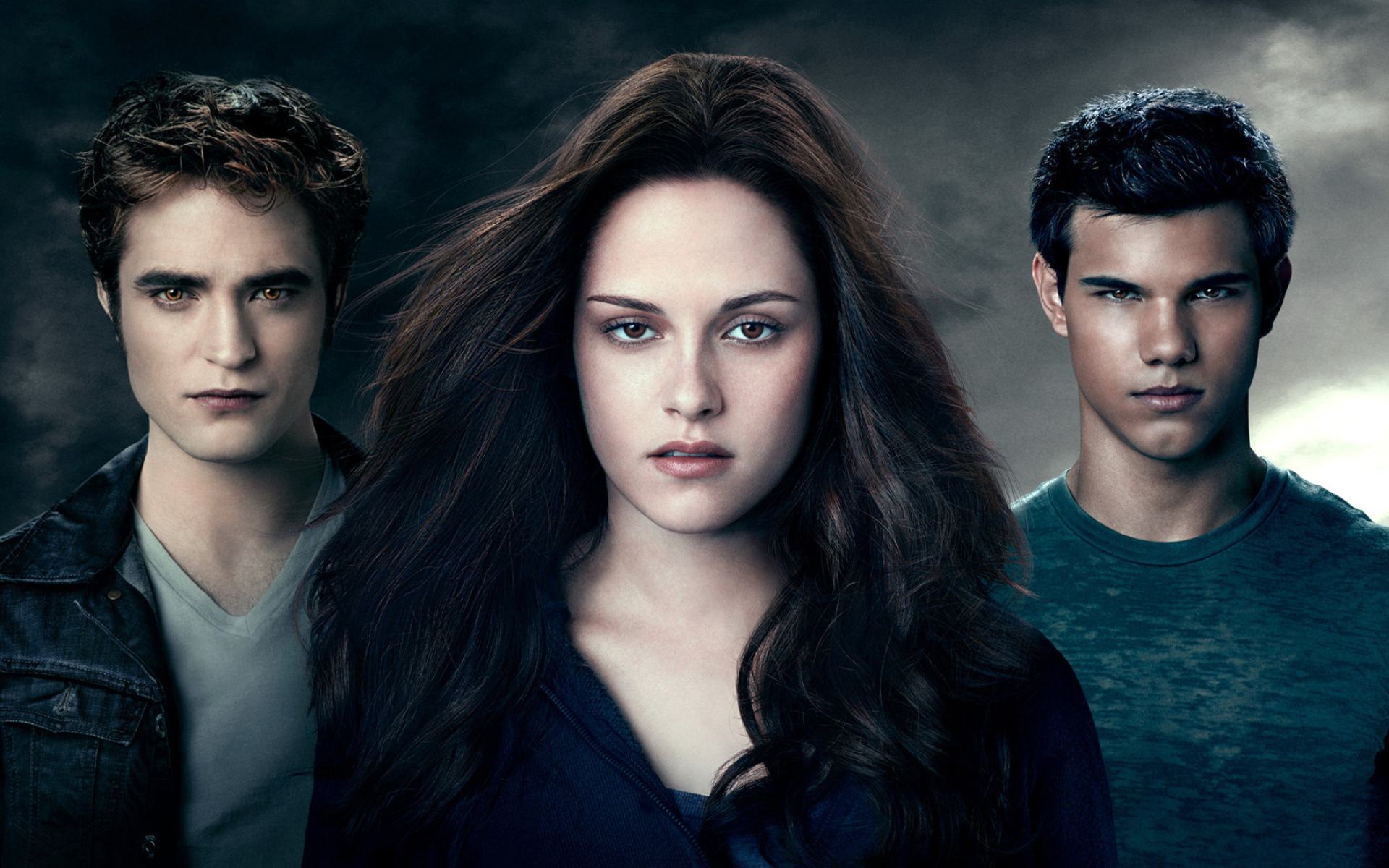 Bella (Twilight), Edward, Bella, and Jacob, Movie wallpapers, Vampire love triangle, 1920x1200 HD Desktop