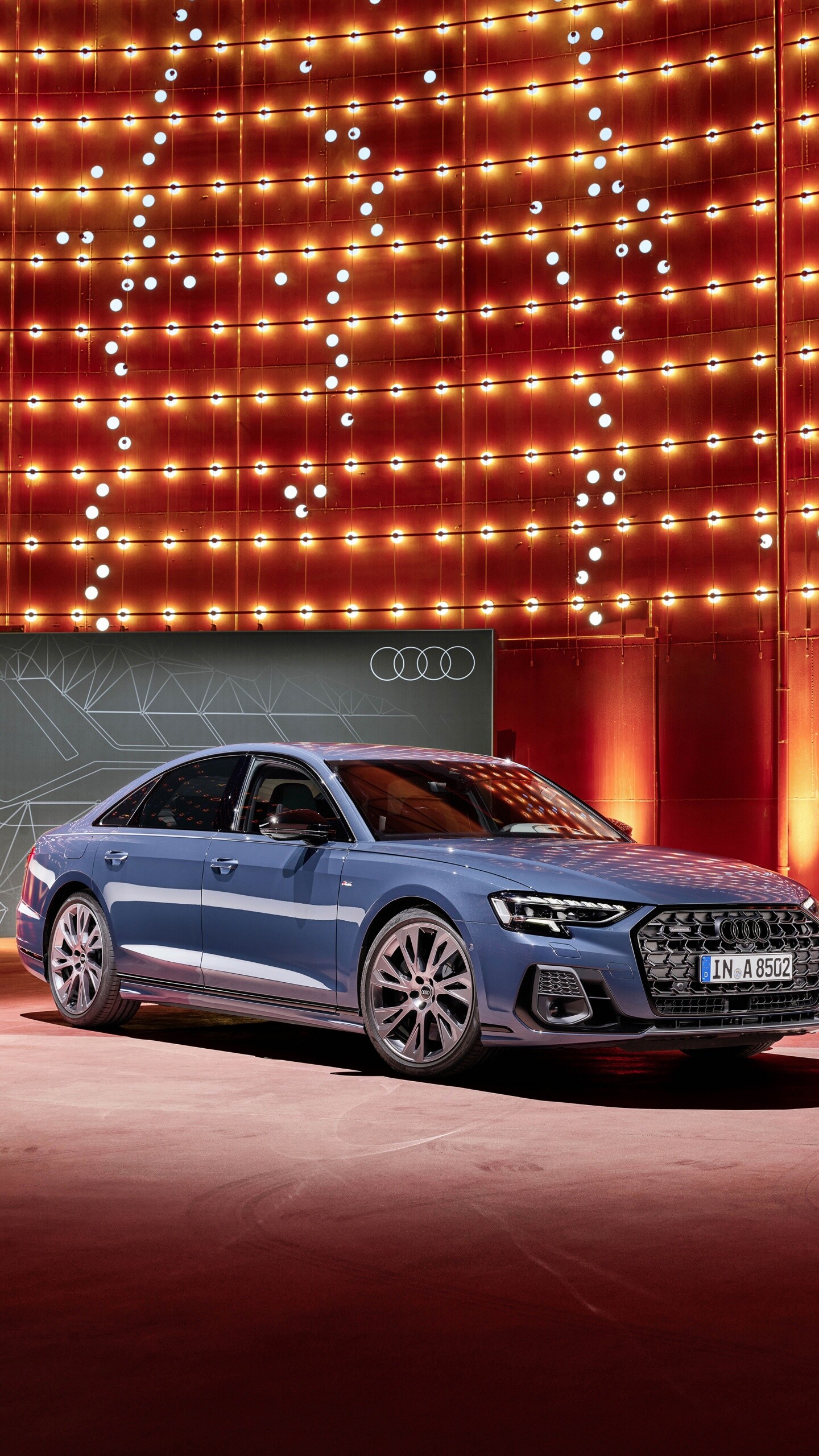 Audi A8, Quattro S Line, 2021 model, High-quality cars, 1440x2560 HD Phone