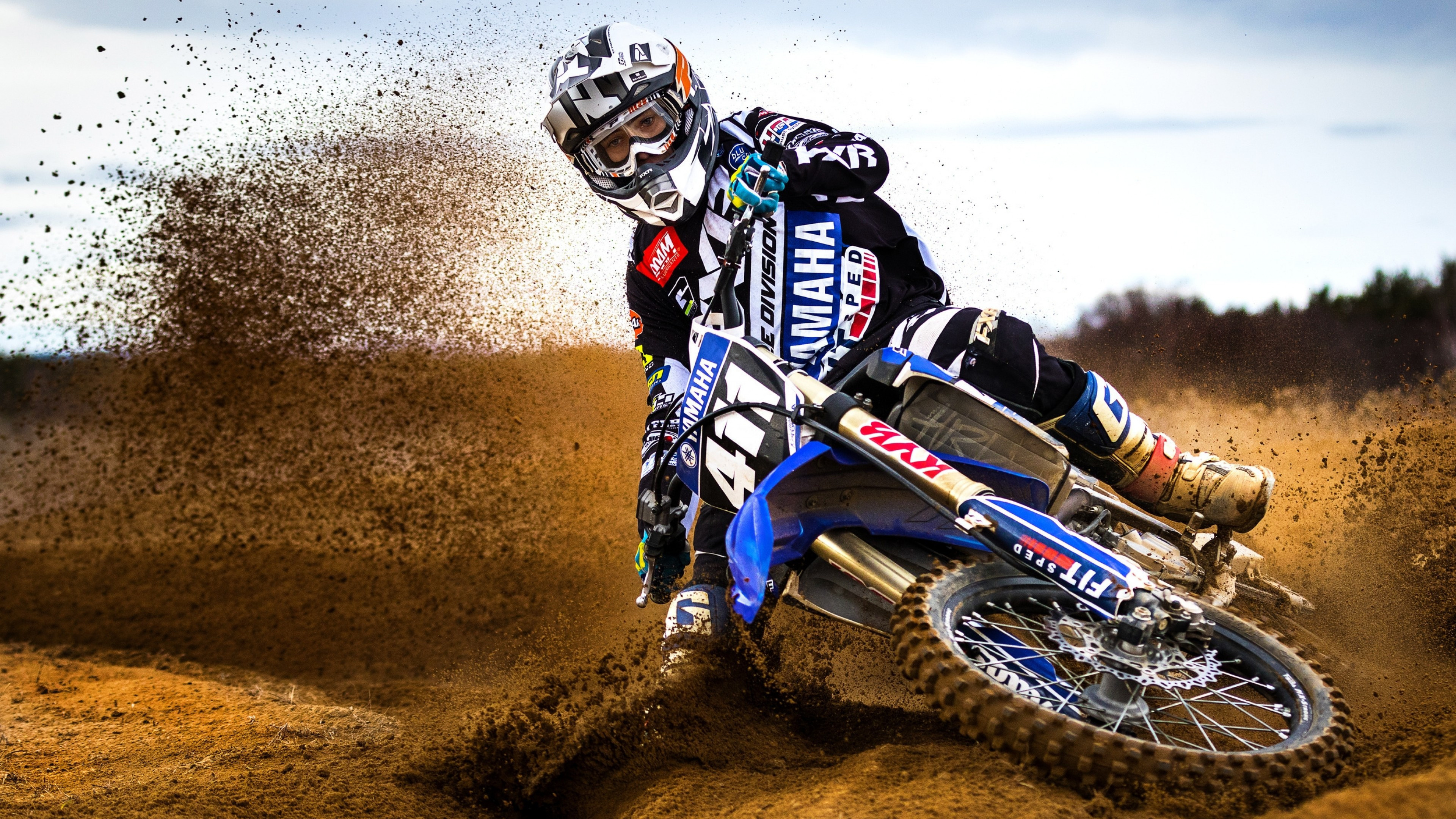 Motocross dirt racing, UHD TV wallpapers, Extreme sports excitement, High-speed action, 3840x2160 4K Desktop